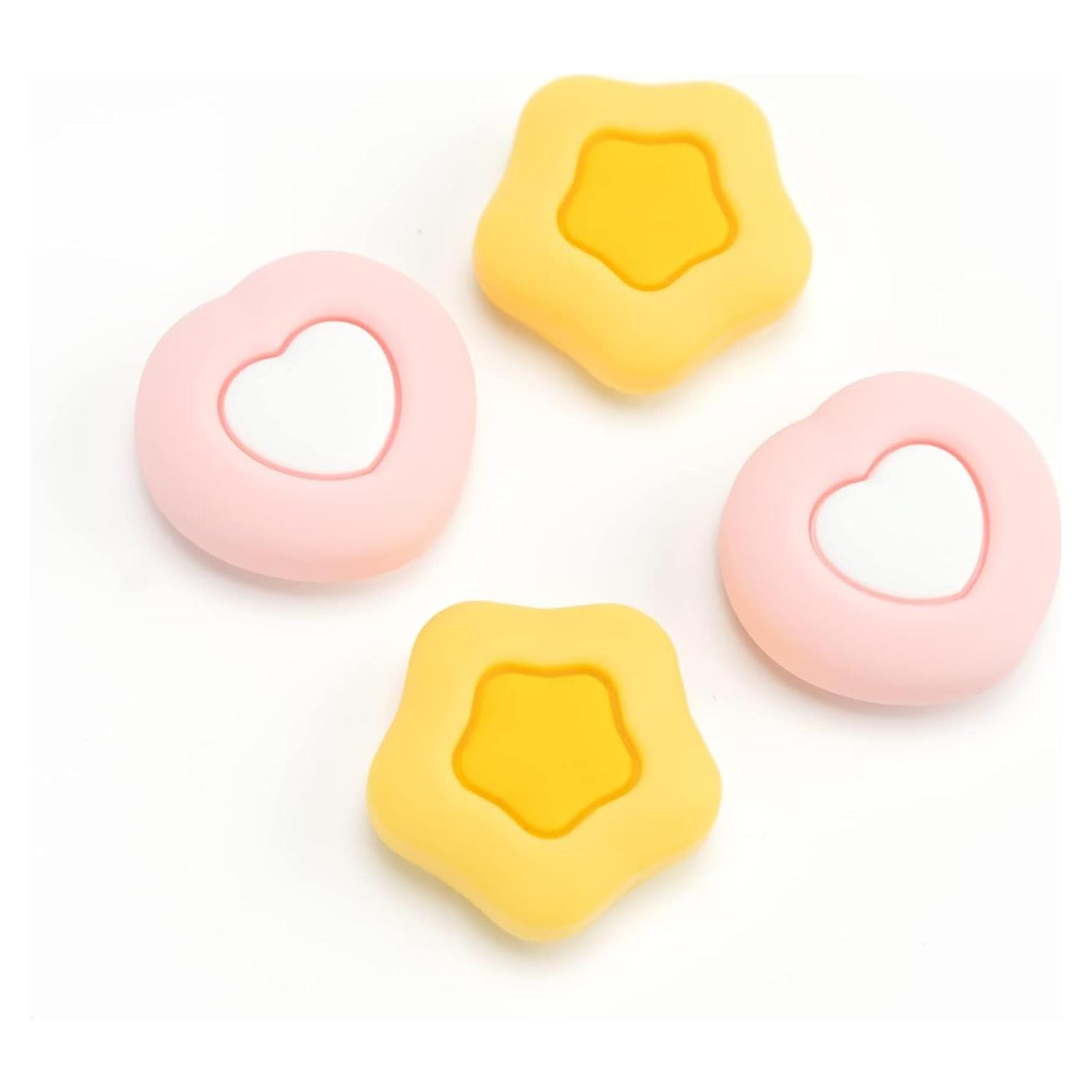 Tapones de Silicona GeekShare Corazón Crema para Joy-Con
