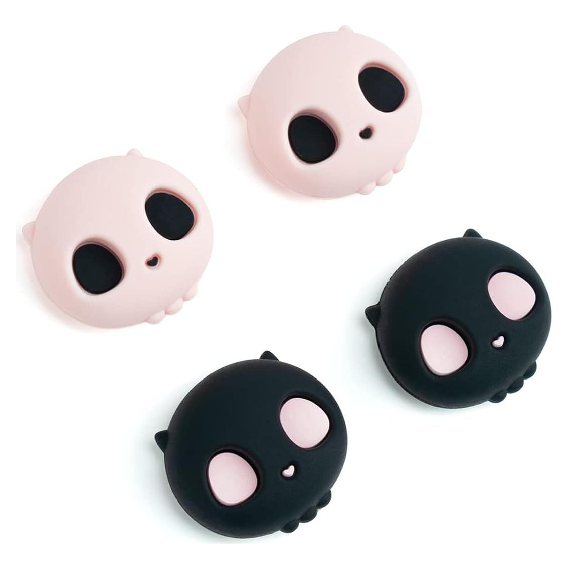 Tapones de Silicona GeekShare para Joy Con - Calavera Rosa