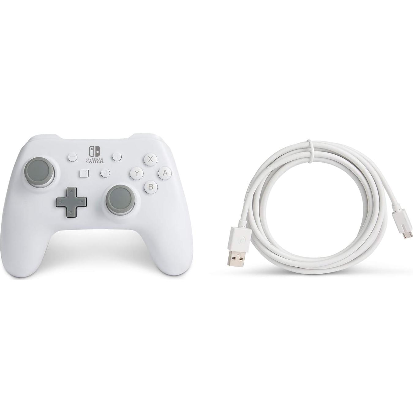 Controlador con cable PowerA para Nintendo Switch - Blanco