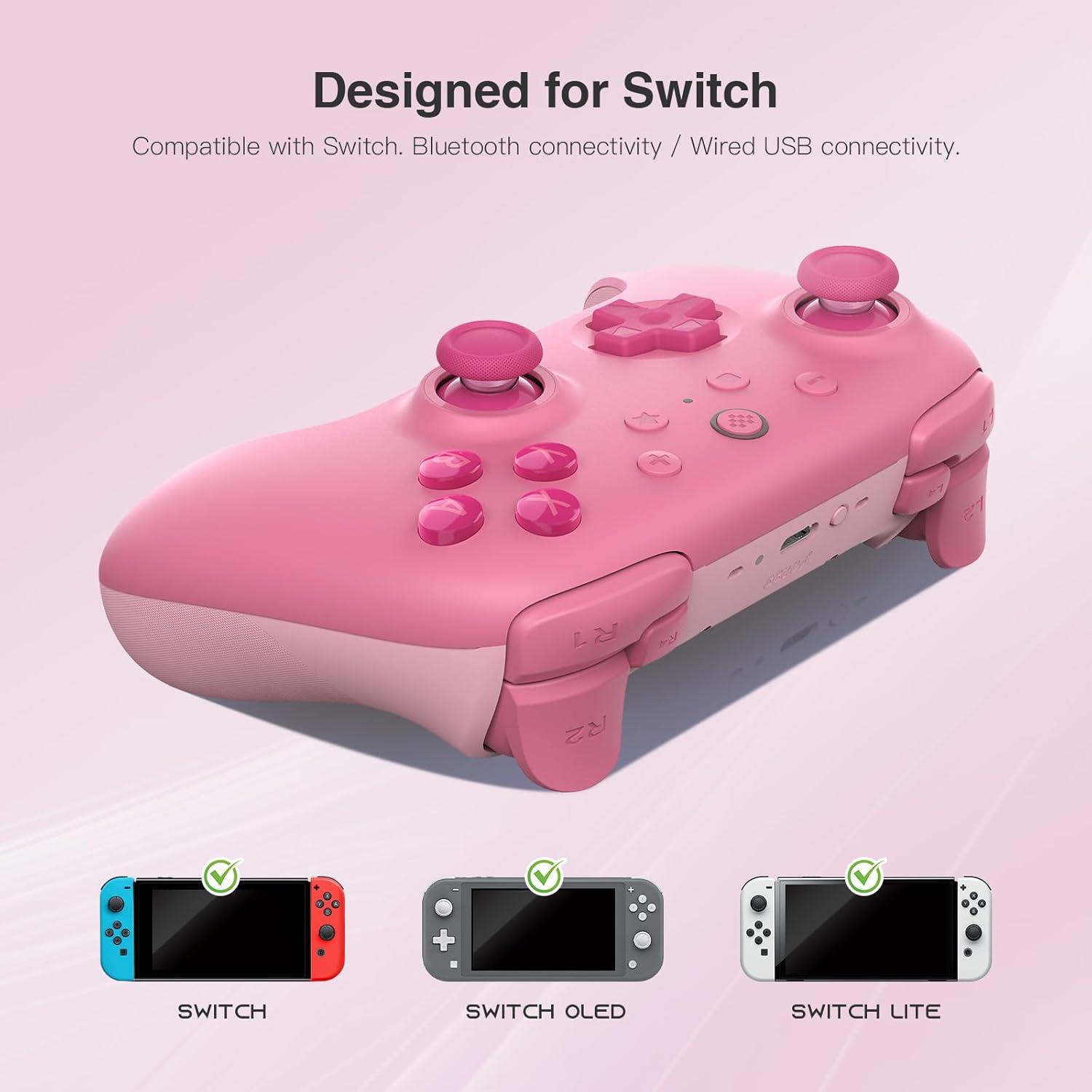 Controlador Bluetooth 8Bitdo Ultimate 2C para Switch Rosa