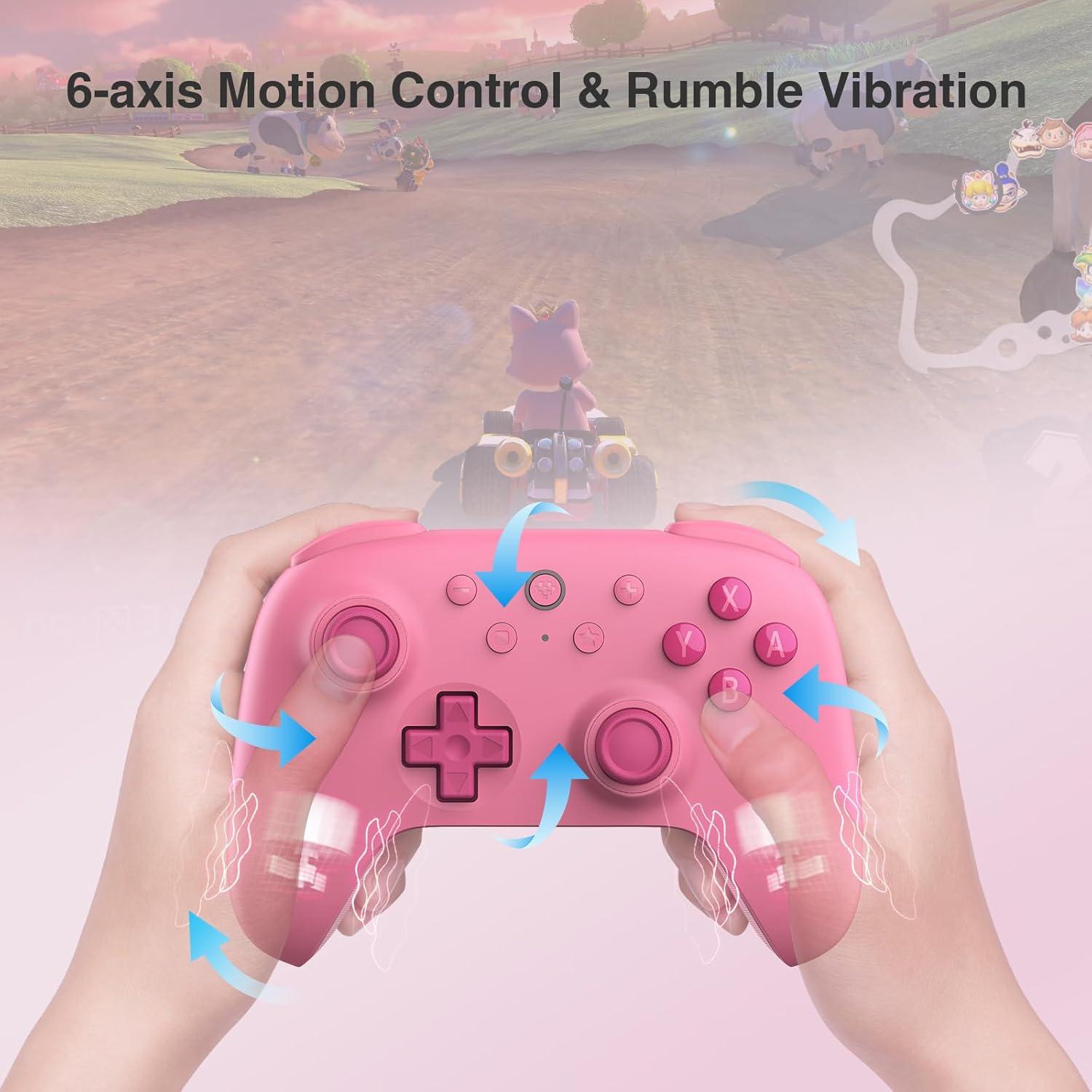 Controlador Bluetooth 8Bitdo Ultimate 2C para Switch Rosa