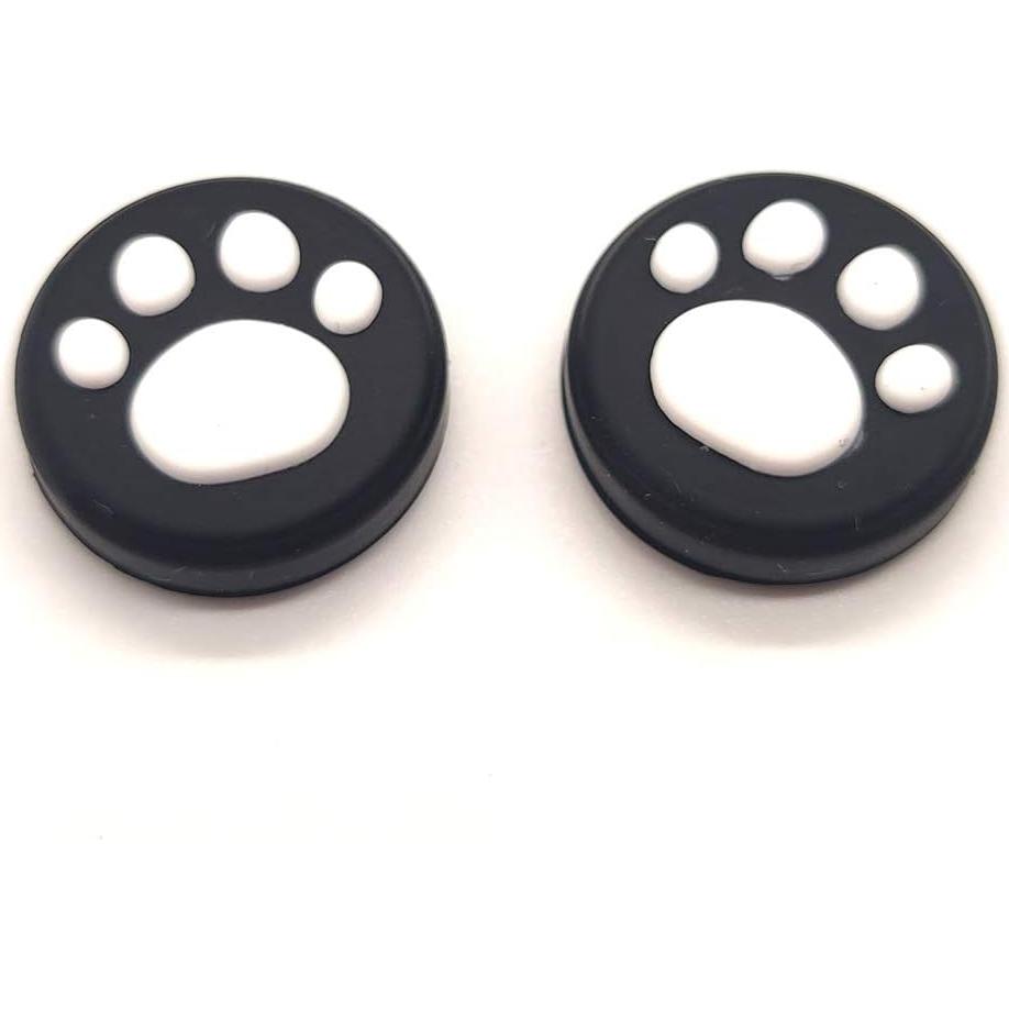 Ambertown 2 x Silicone Analog Controller Thumb Stick Joystick Grips Cap for Switch NS/Switch Lite Controller ThumbStick Cute Cat Paw Claw (White)