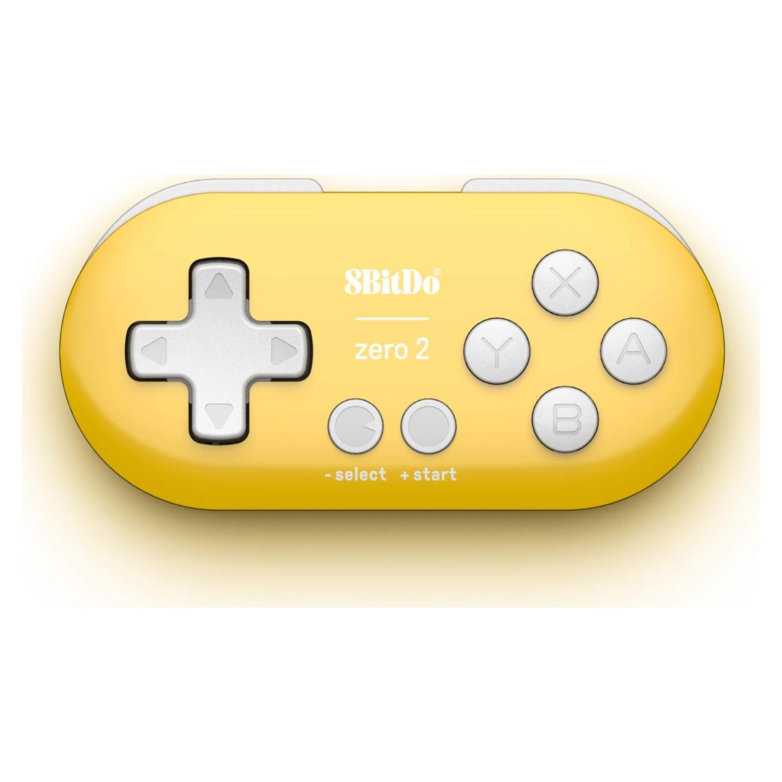 Controlador Mini Bluetooth 8Bitdo Zero 2 Amarillo para Switch
