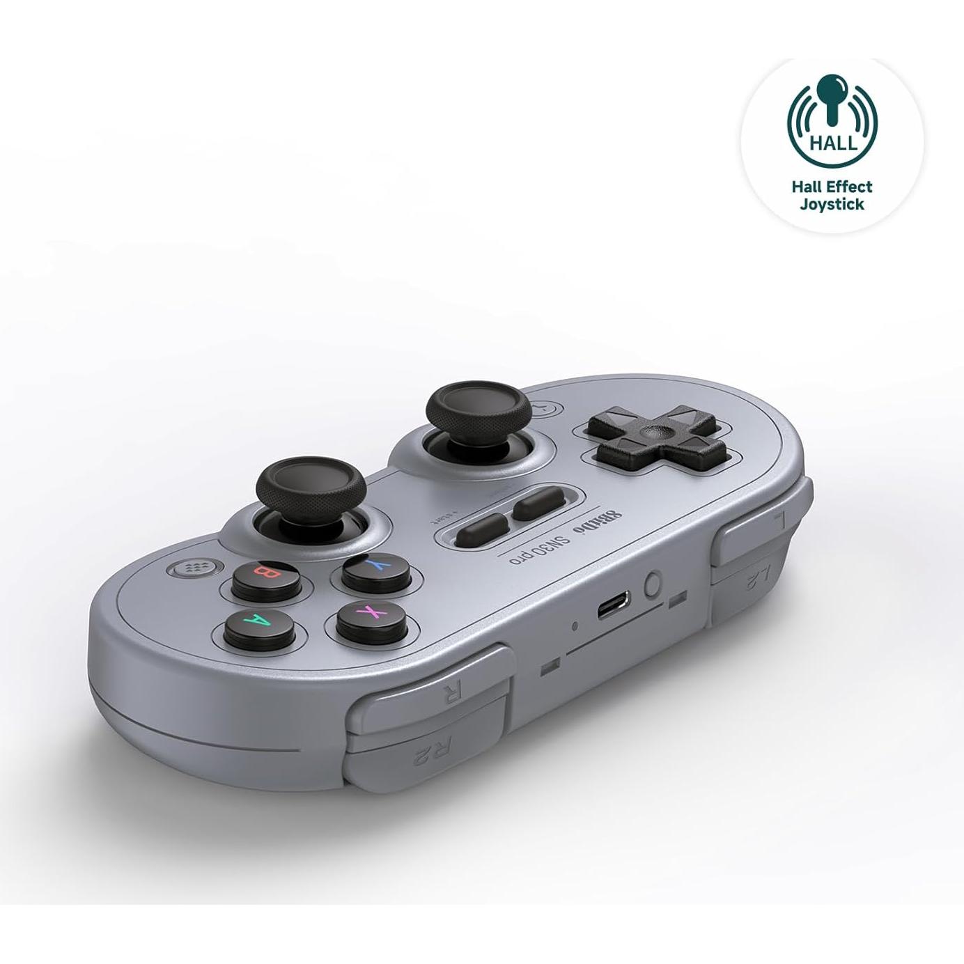 Controlador Inalámbrico 8Bitdo SN30 Pro Bluetooth Gris