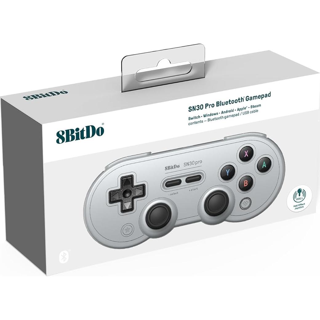 Controlador Inalámbrico 8Bitdo SN30 Pro Bluetooth Gris