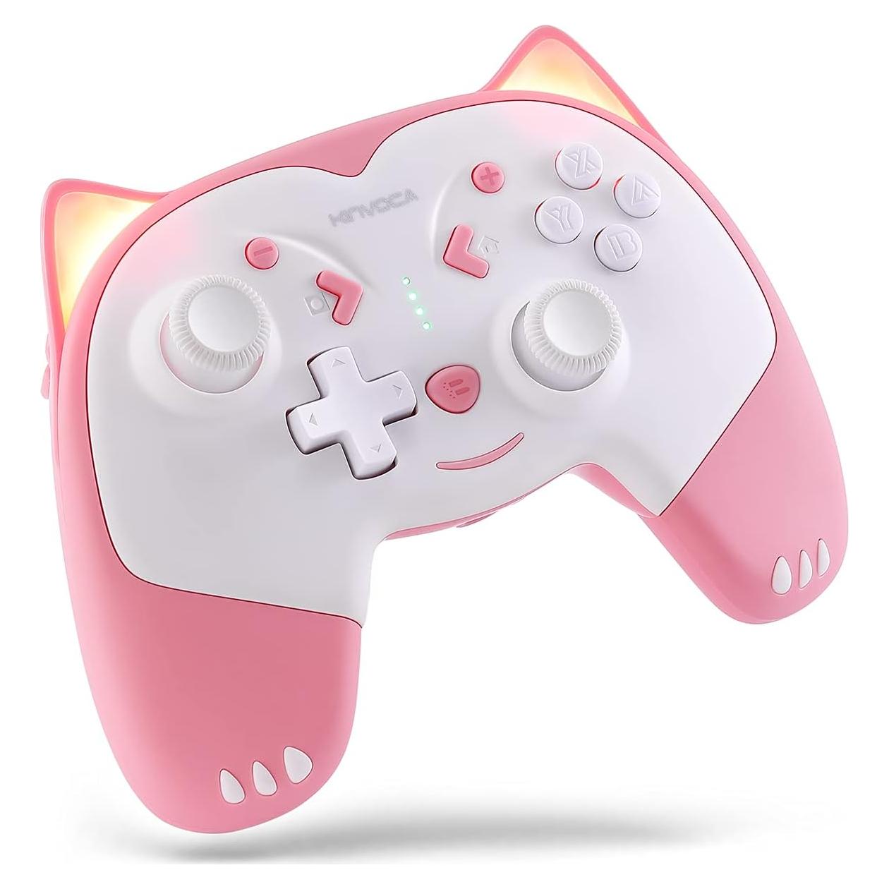 Controlador Inalámbrico KINVOCA Rosa para Nintendo Switch