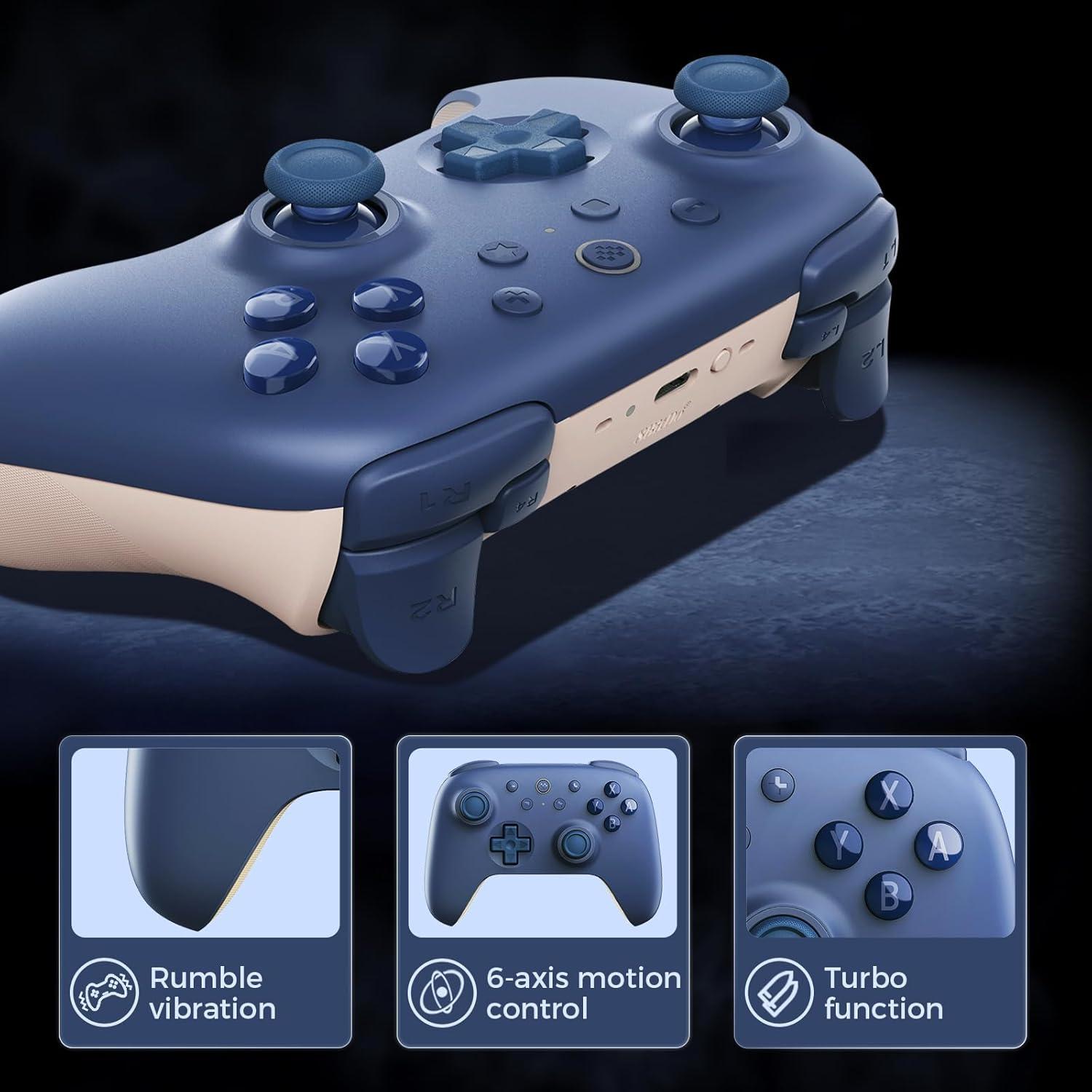 Controlador AKNES Ultimate 2C Bluetooth para Switch - Azul