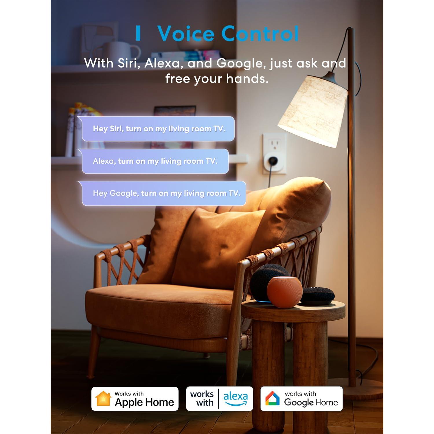 Enchufe Inteligente Meross Matter Mini - Paquete de 2