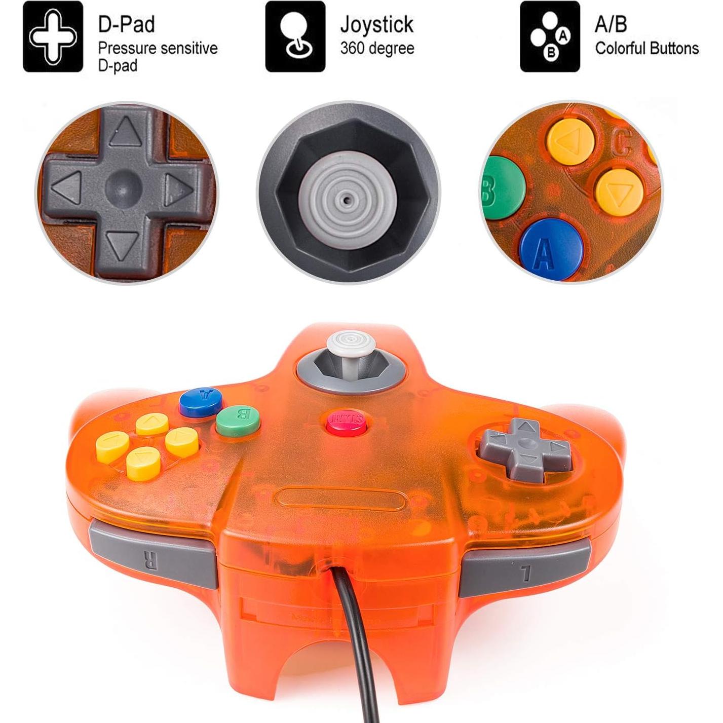 Paquete 2 Controladores N64 miadore con Cable 1.8m