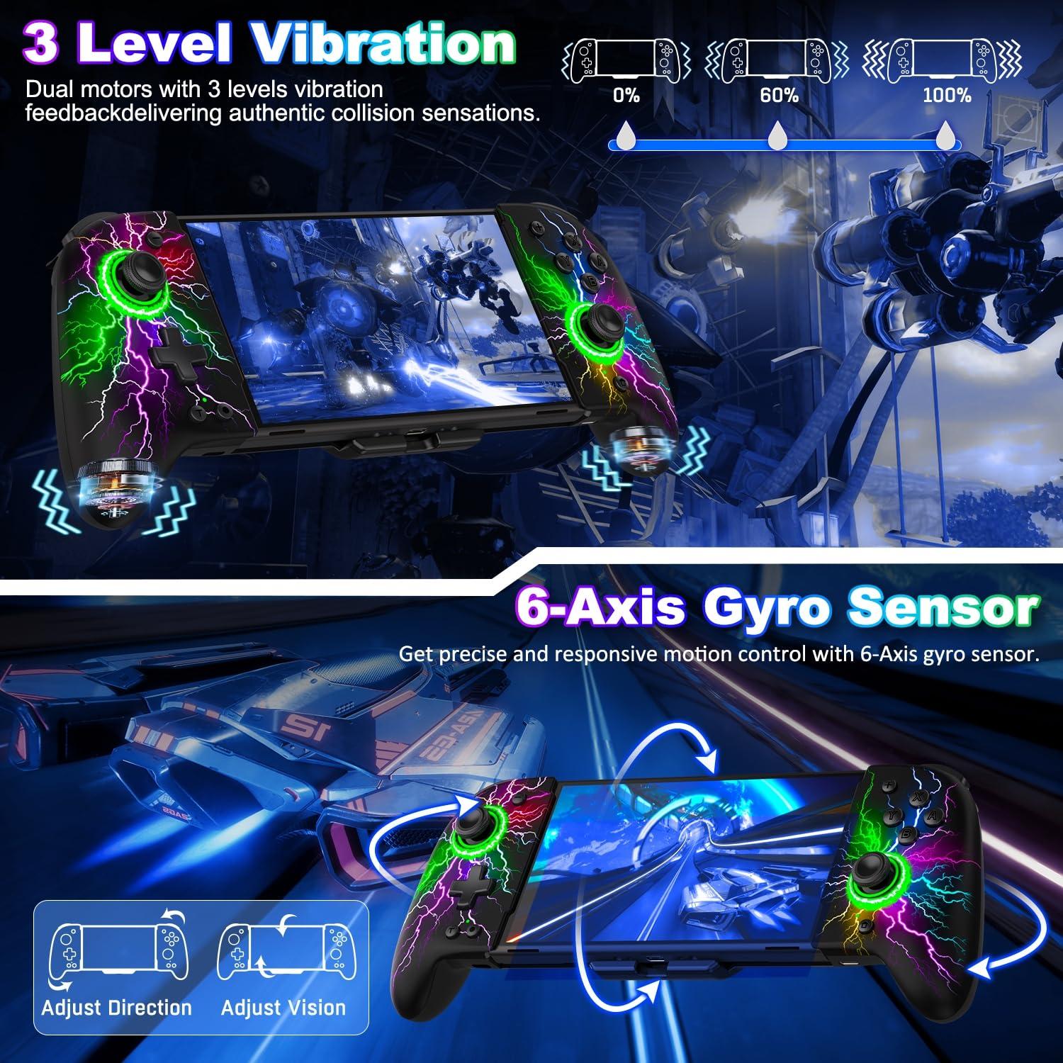 Controlador Nintendo Switch Joypad NinABXY Efecto Hall Ergonómico