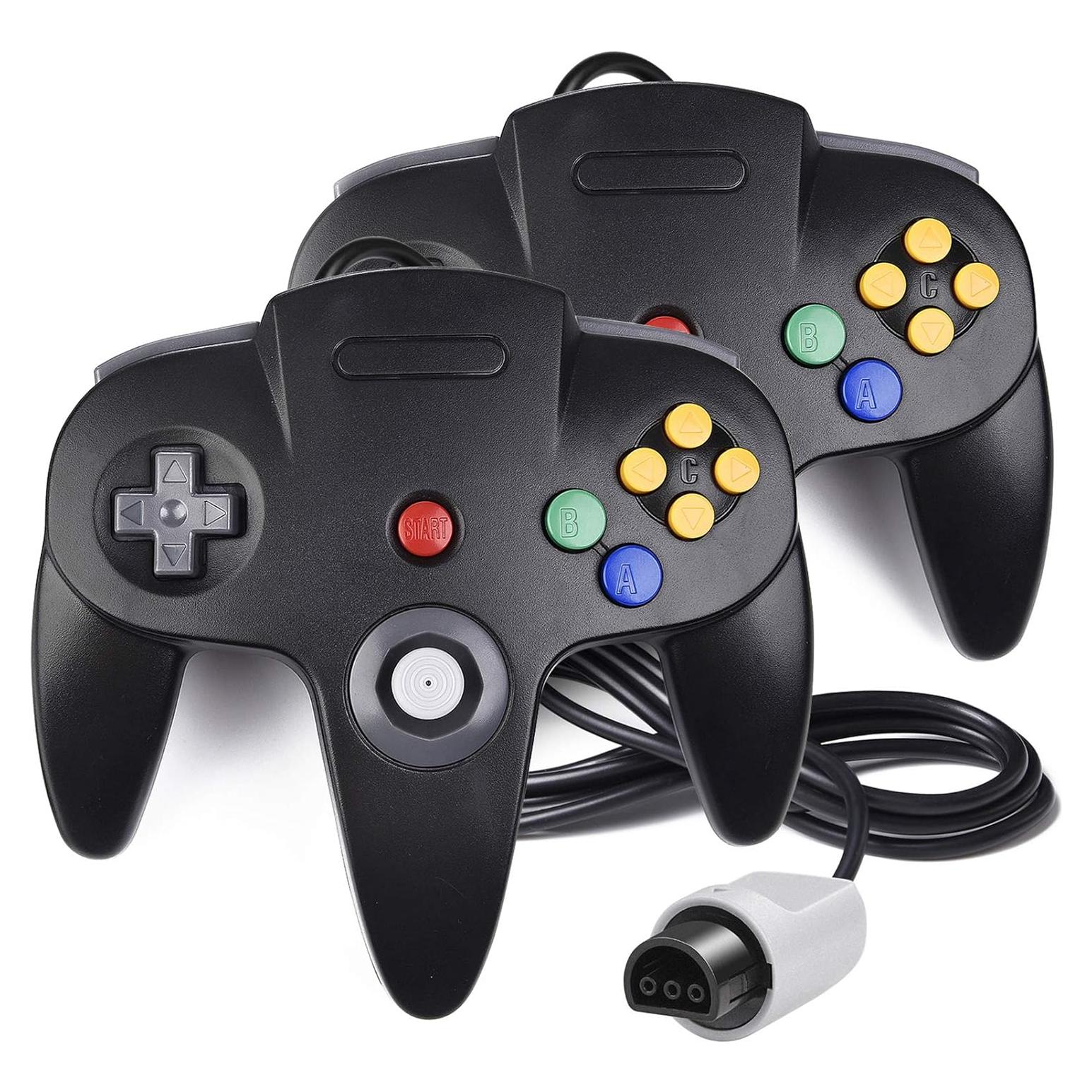 Controlador N64 iNNEXT con Cable 2 Piezas 1.83m Negro