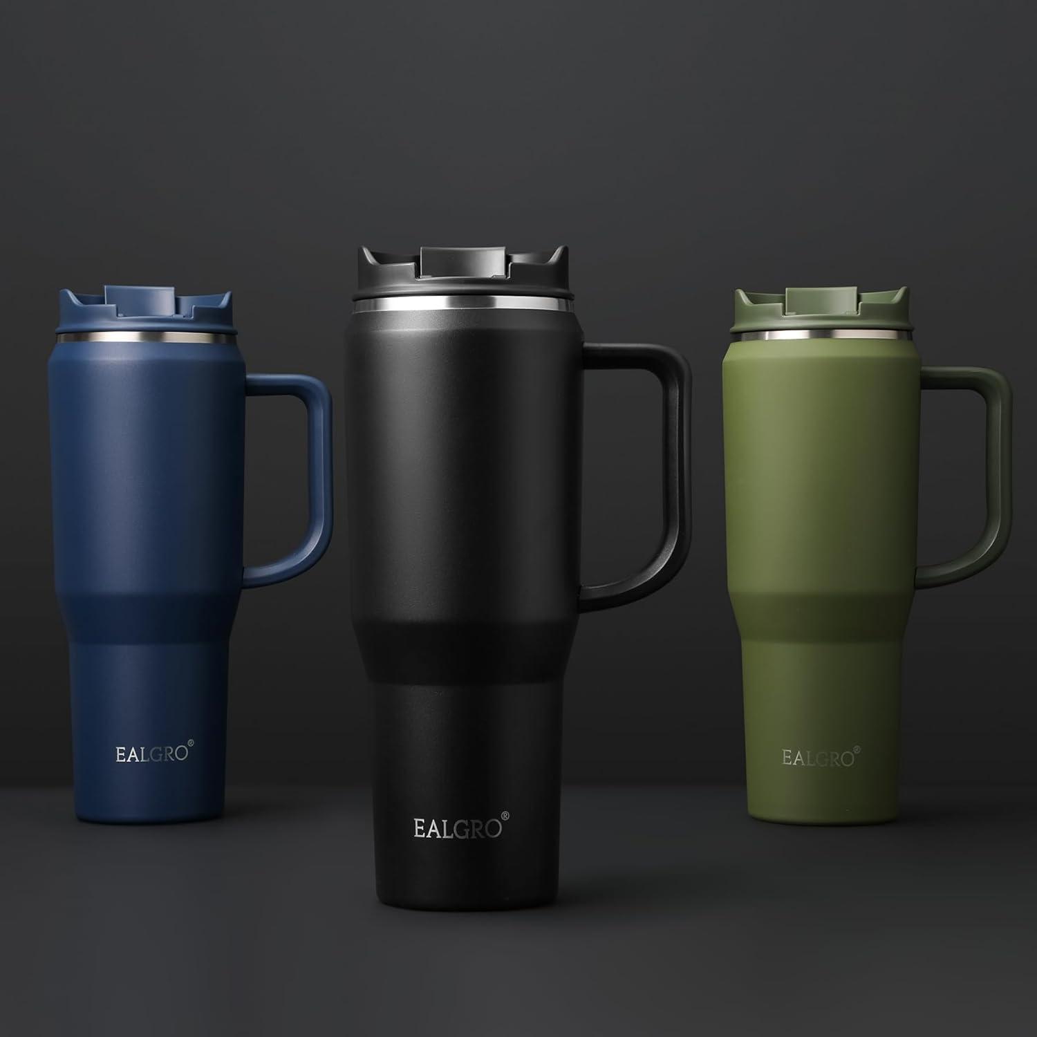 Botella de Agua Aislada EALGRO 1.18 L con Pajilla y Asa