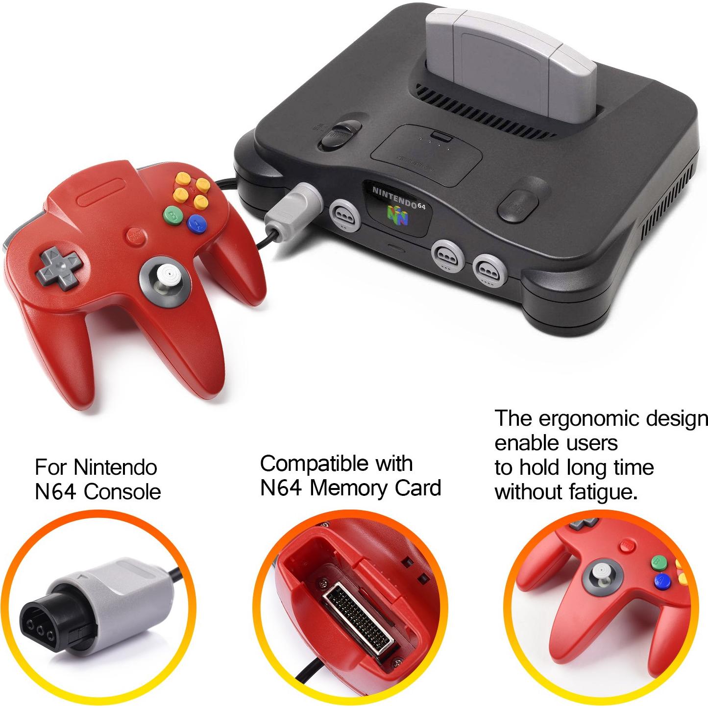 Controlador N64 iNNEXT Clásico x2 con Cable 1.83m
