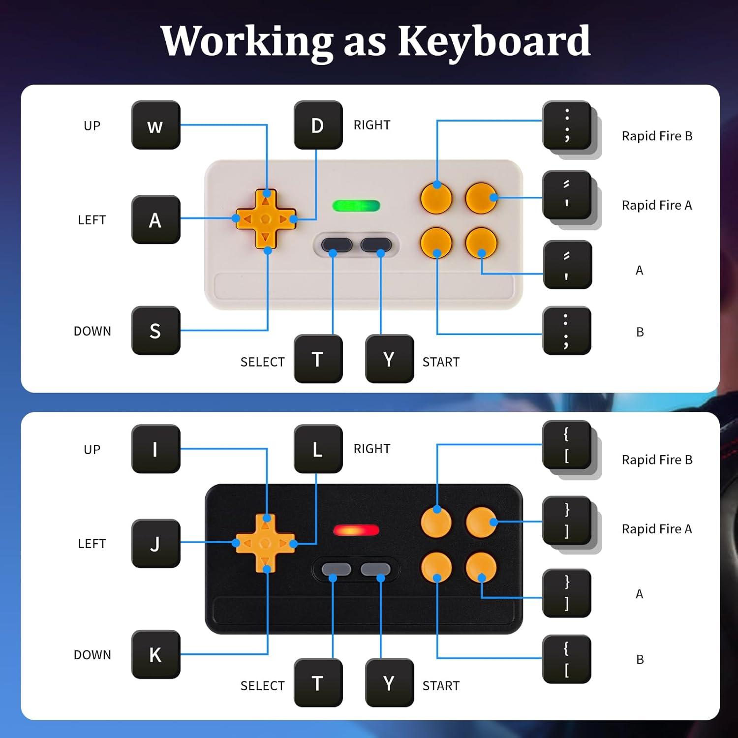 Controlador Inalámbrico BFTDjanus 2 Pack para Juegos Retro
