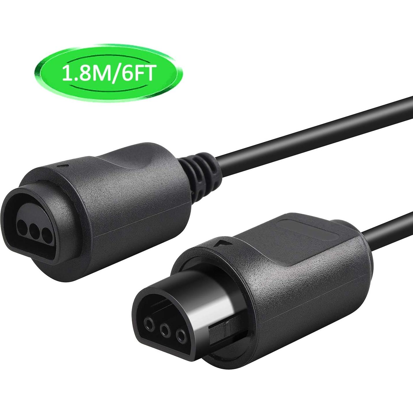 2-Pack Wired Classic 64 Controller Bundle with 2 Extension Cords [1.8m/6ft ] Compatible with N64 Video Game Console (Black and Yellow)