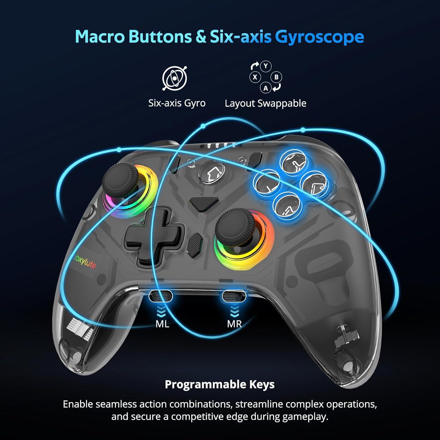 Controlador Inalámbrico ABXYLUTE C8 con RGB y Macro