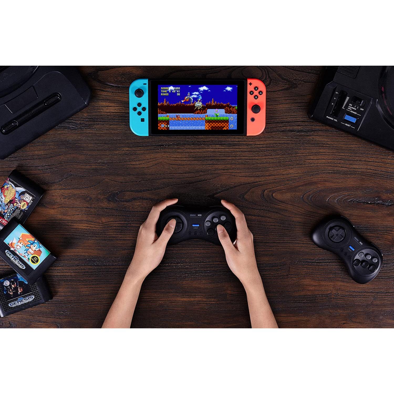 Controlador Bluetooth 8Bitdo M30 para Switch y PC, 6 botones
