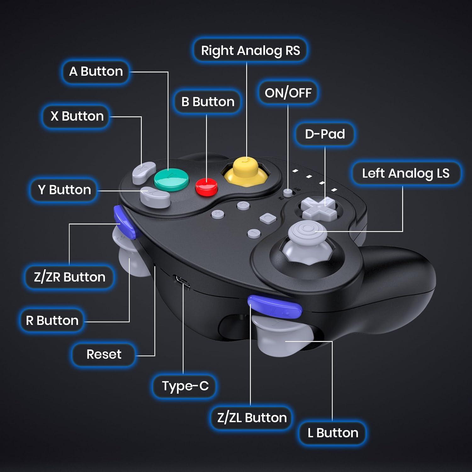 Controlador inalámbrico NGC iNNEXT USB para PC y GameCube