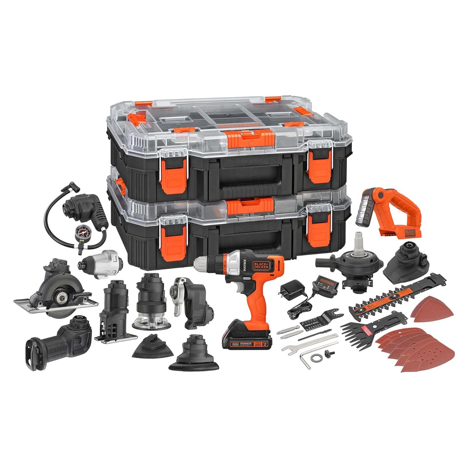 Kit de Herramientas Black+Decker MATRIX 20V MAX con 12 Accesorios