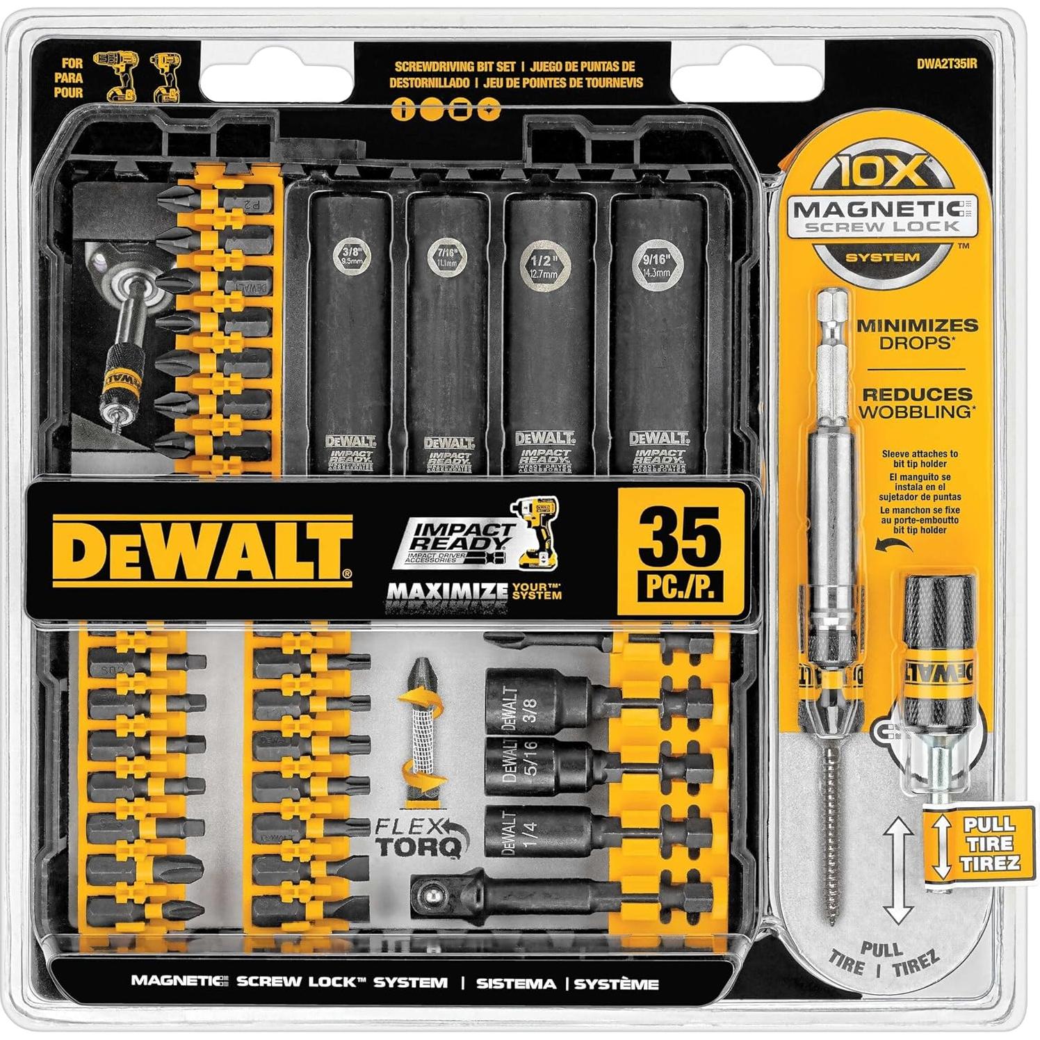 Juego de Puntas DEWALT FlexTorq 35 Piezas para Impacto