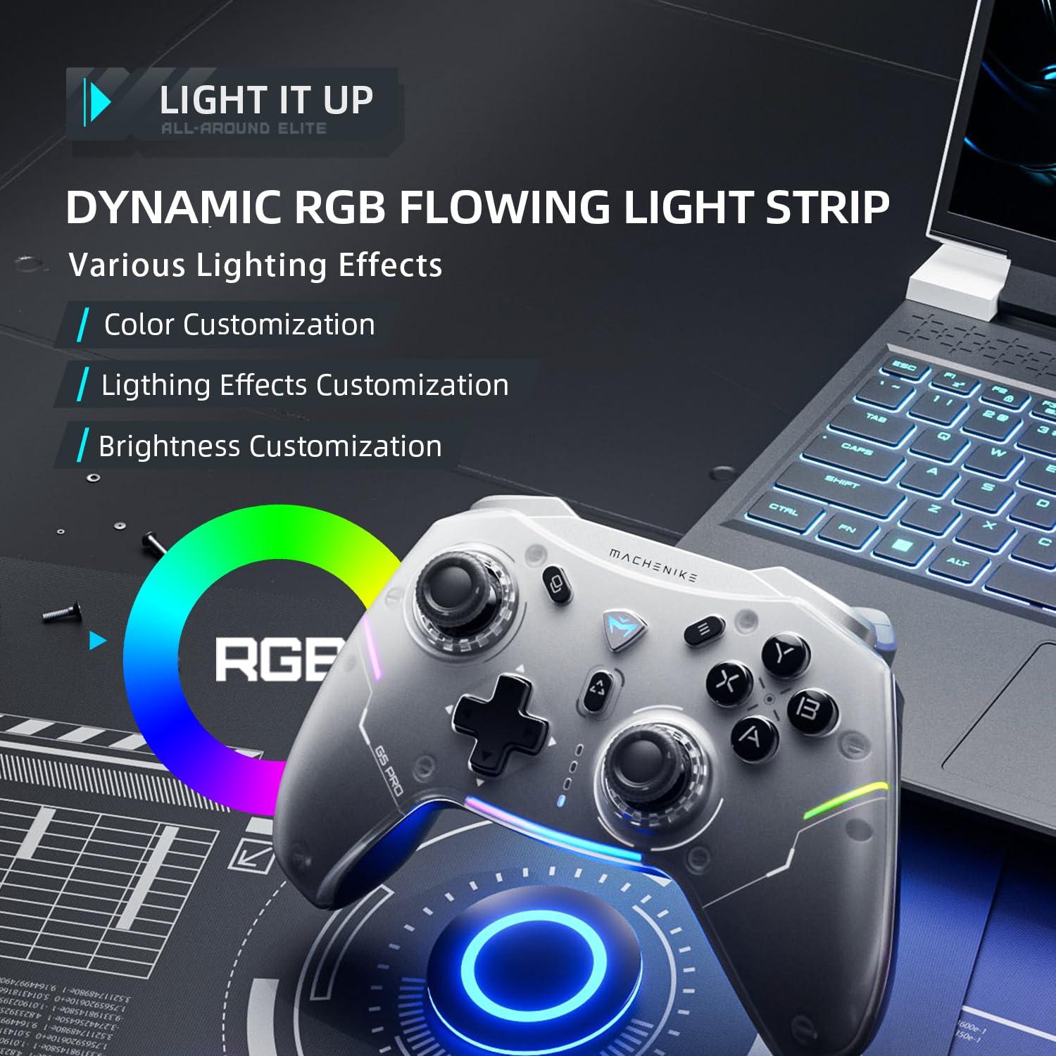 Controlador Inalámbrico Machenike G5 Pro con RGB y Giroscopio