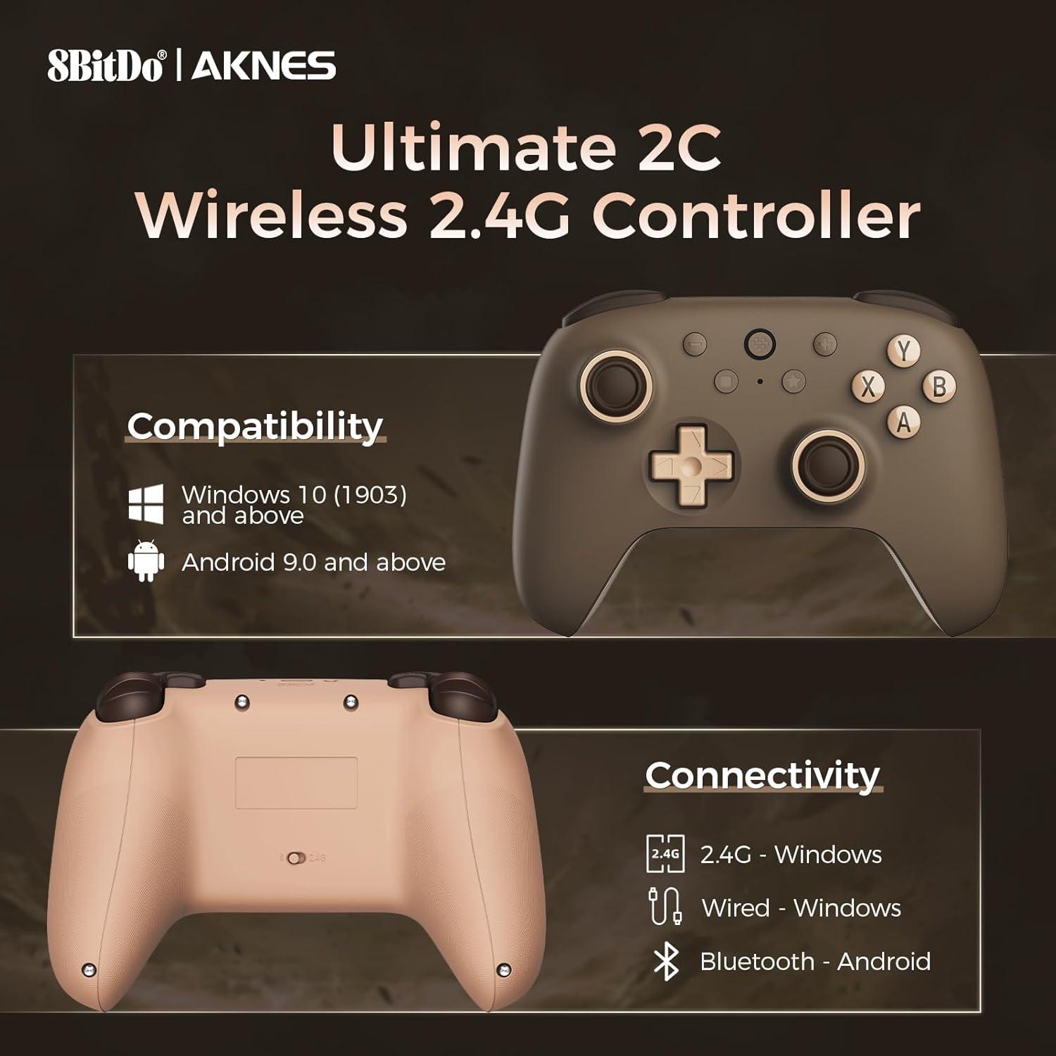 Controlador AKNES 8BitDo Ultimate 2C Inalámbrico para PC y Android