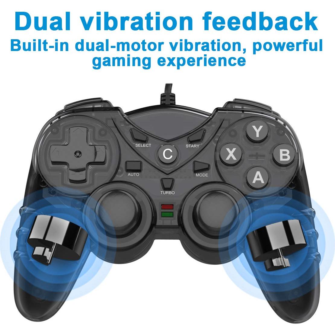 Controlador USB con Cable NBCP para PC y PS3 - Joystick Ergonómico