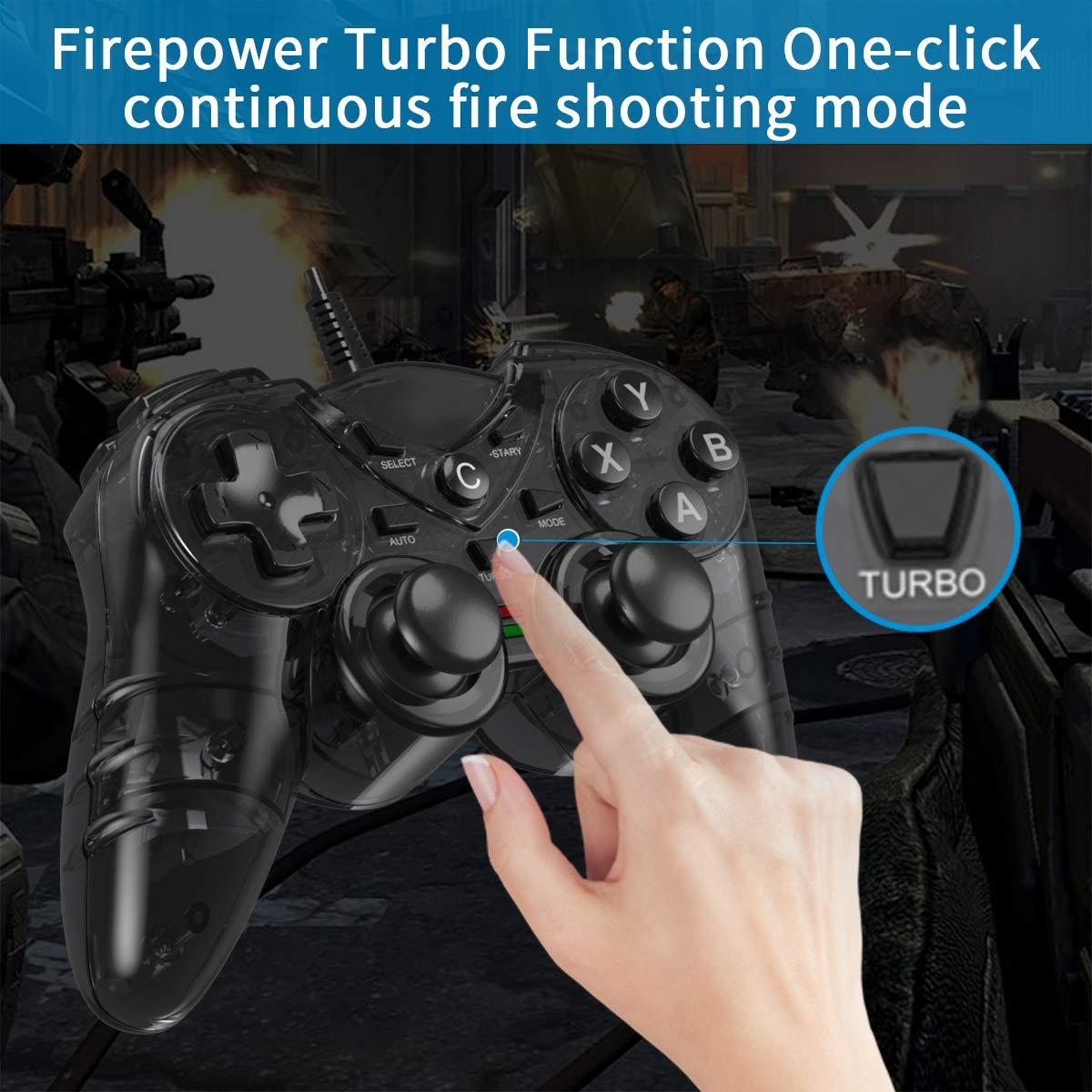 Controlador USB con Cable NBCP para PC y PS3 - Joystick Ergonómico