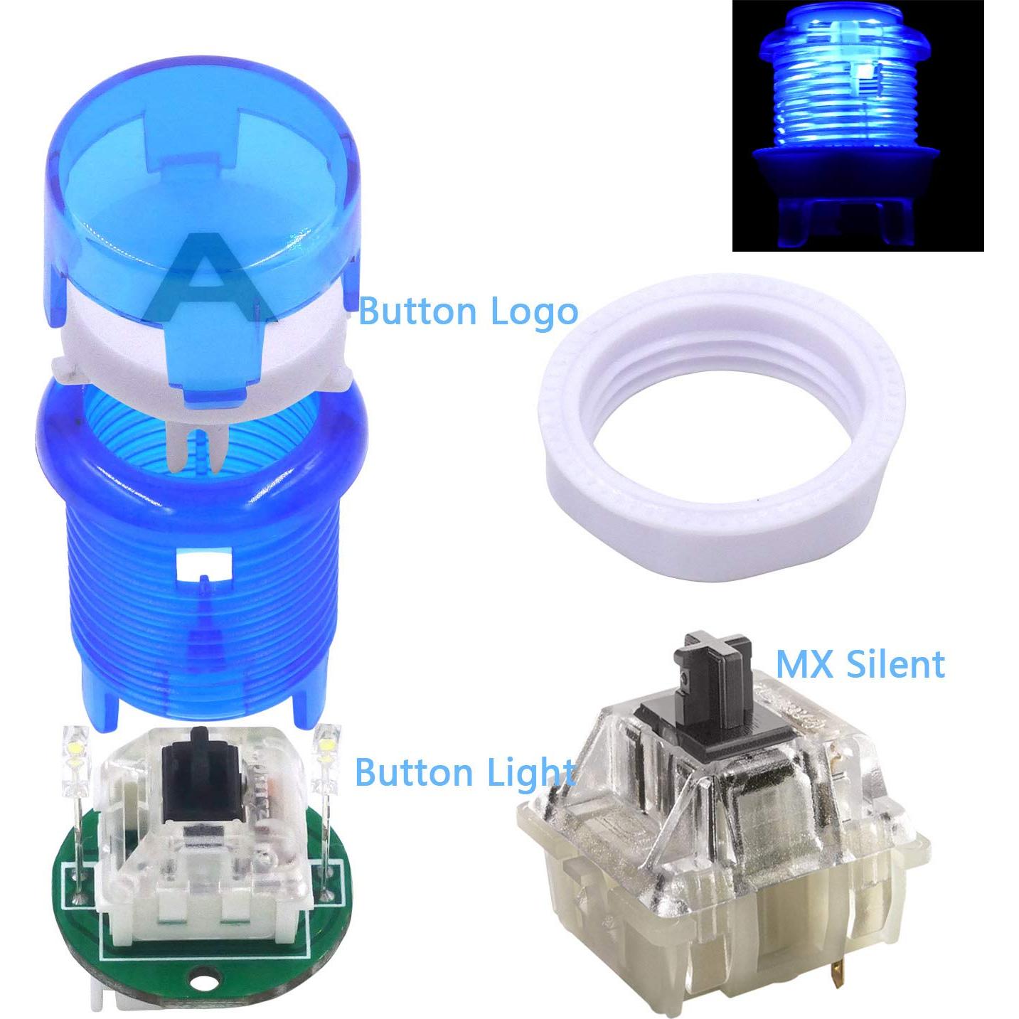 Controlador Arcade SJ@JX 2 Jugadores DIY Botones LED USB