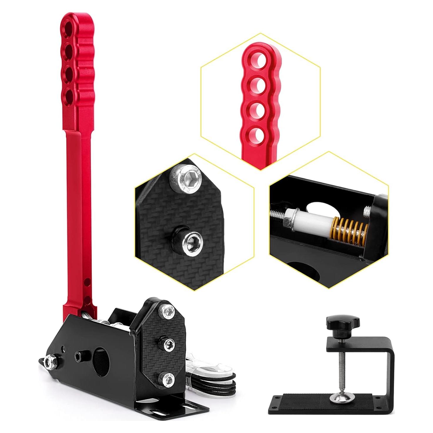 Freno de Mano USB Aikeec con Abrazadera Rojo para PC