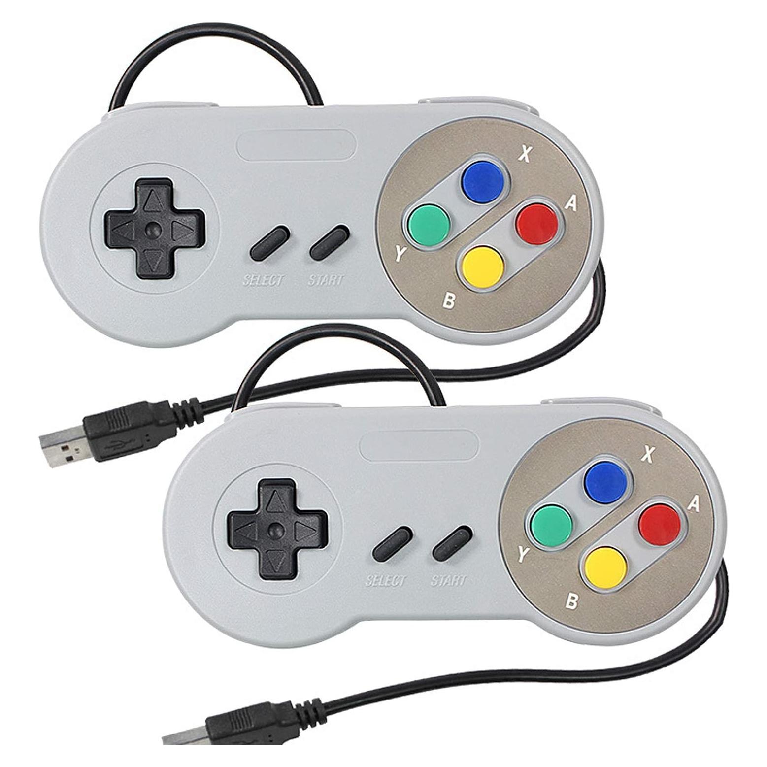 Paquete 2 Controladores USB Retro TOOPONE para PC y Mac