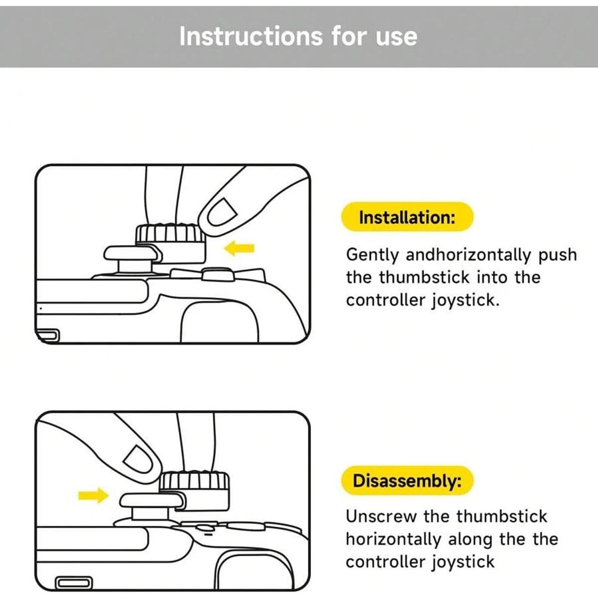 Extensor de Thumbstick YOVDA para PS5/PS4 - 4 Pcs Negro