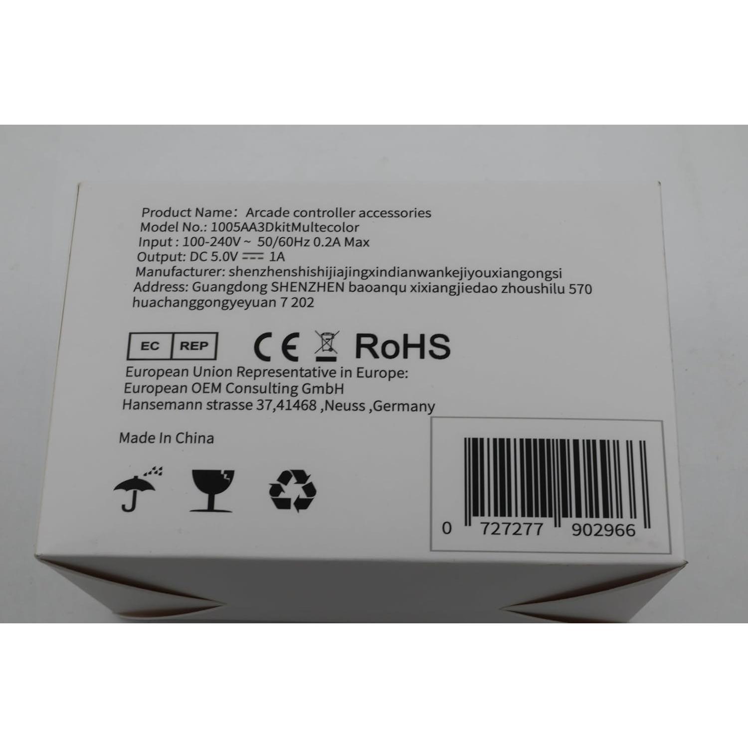 Controlador Arcade SJ@JX Kit DIY USB PS2 Sin Retraso