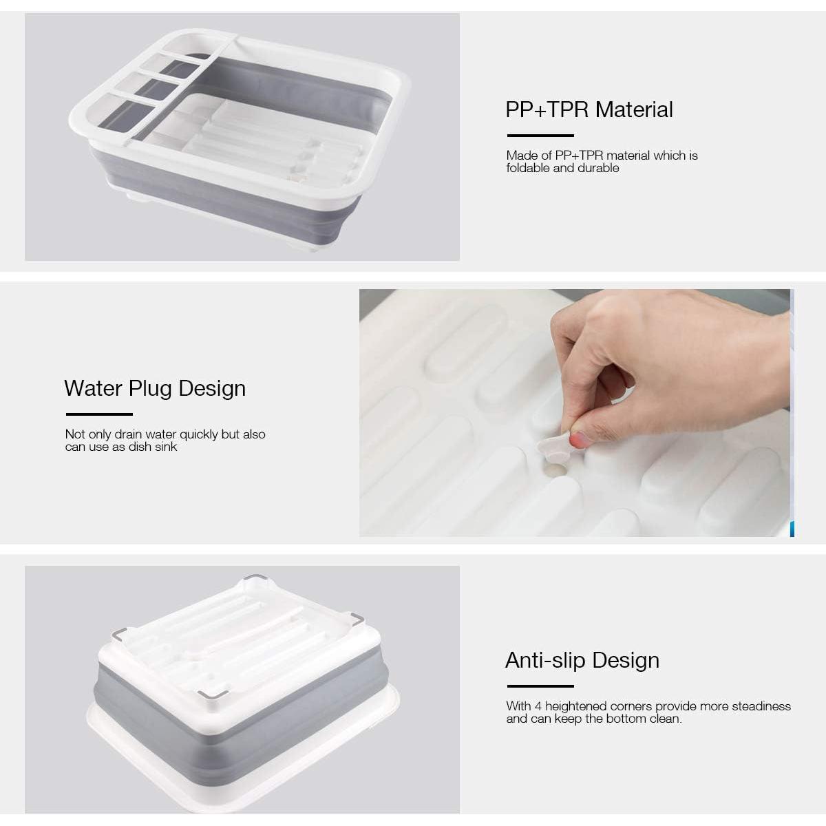 Estante Plegable THANSTAR para Secar Platos 31.5x36.6cm