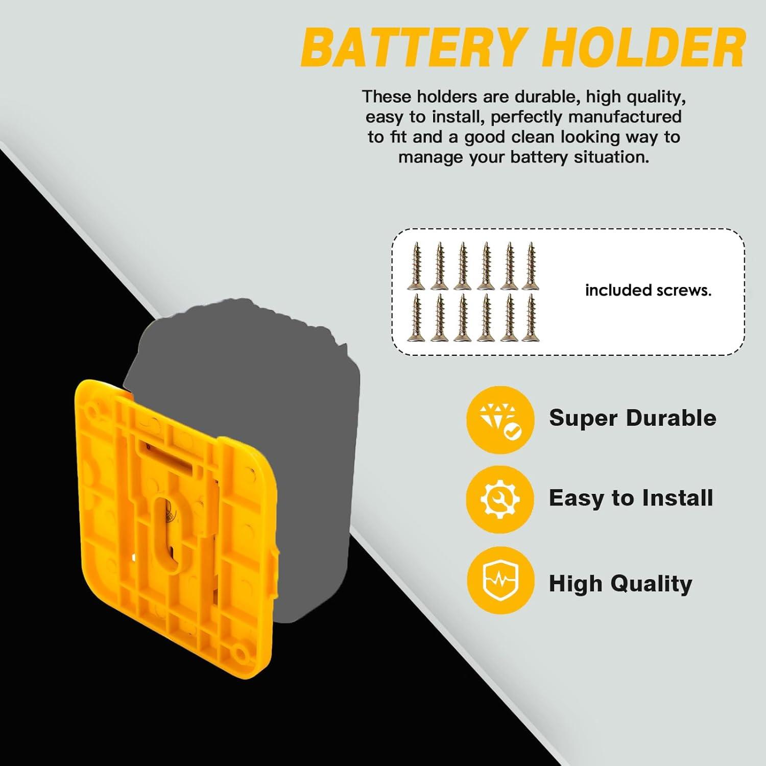 Soporte de Batería Crtbelfy 6 Paquetes para Dewalt 20V/60V