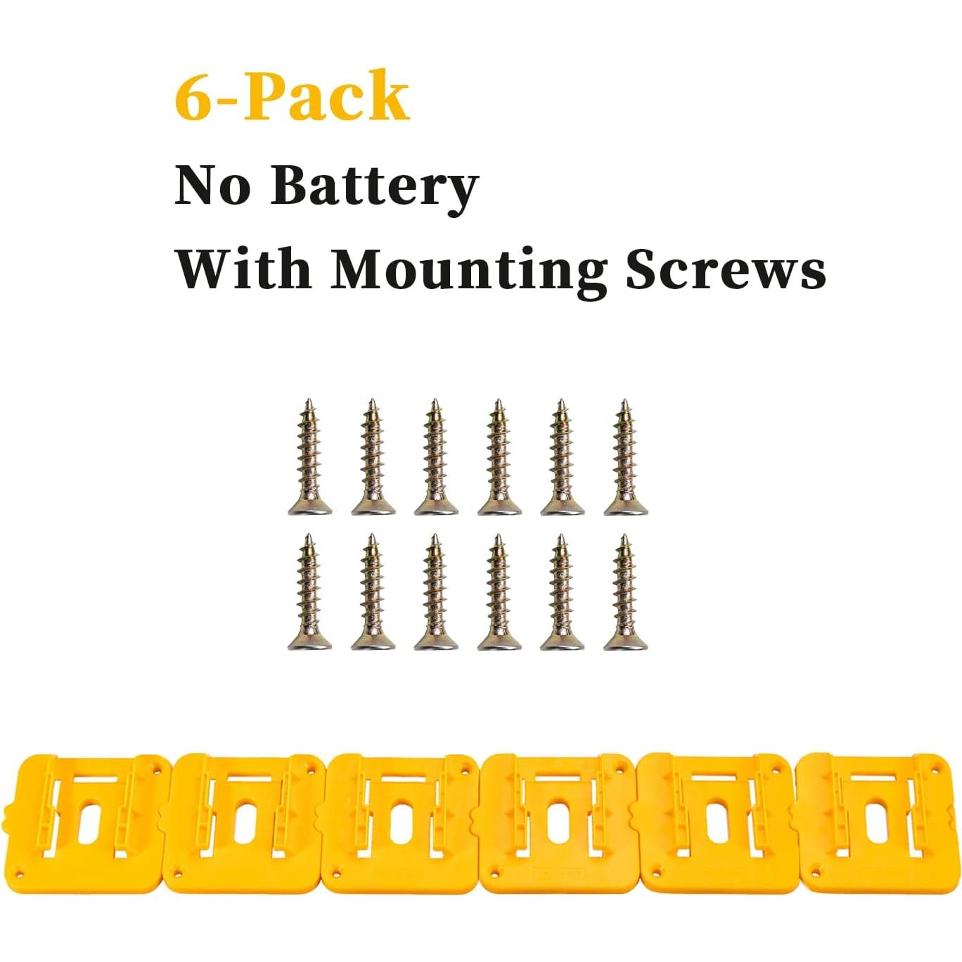 Soporte de Batería Crtbelfy 6 Paquetes para Dewalt 20V/60V