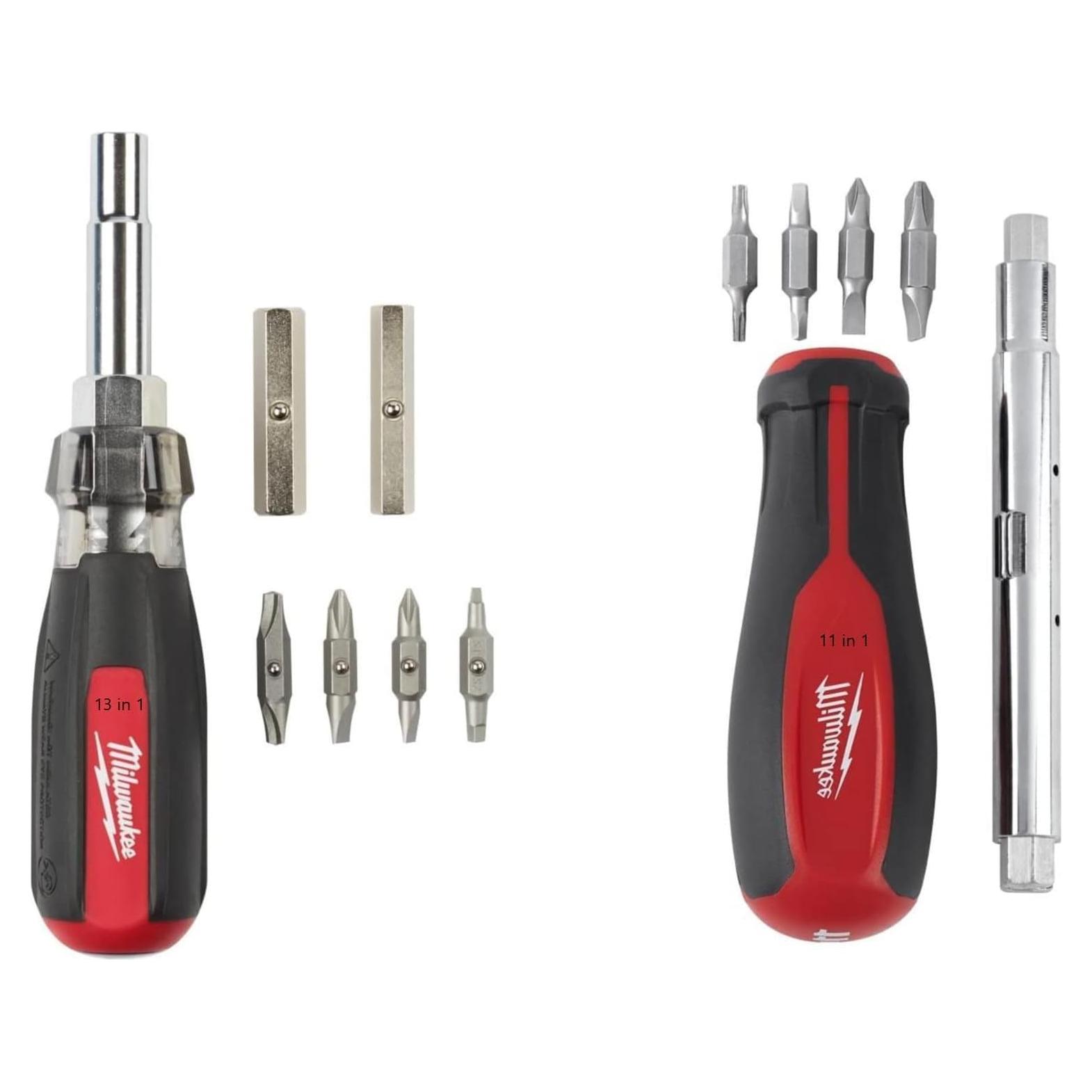 Destornillador Milwaukee 11-en-1 y 13-en-1 Rojo Ergonómico