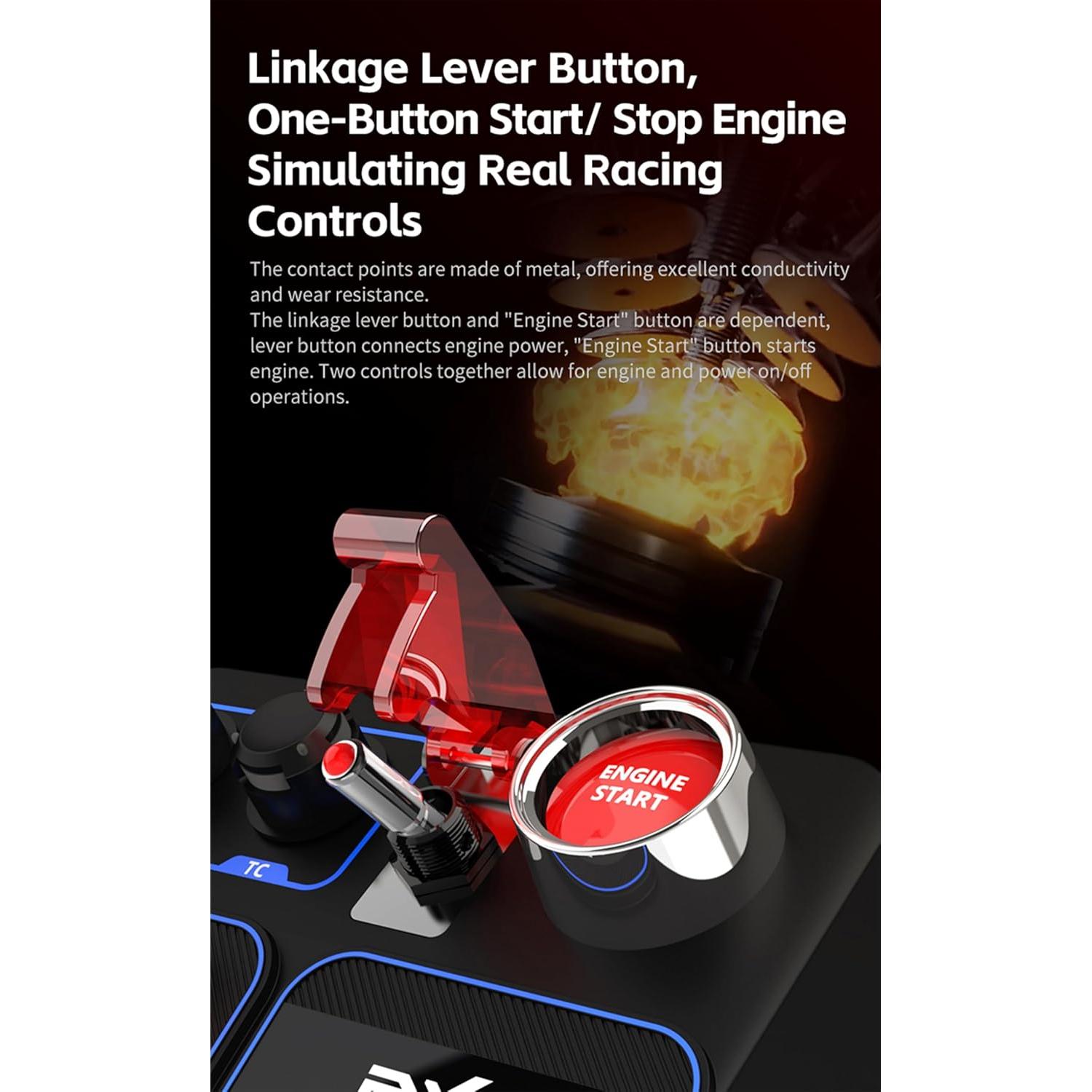 Caja de Botones de Carreras PXN CB1 30 Botones RGB PC