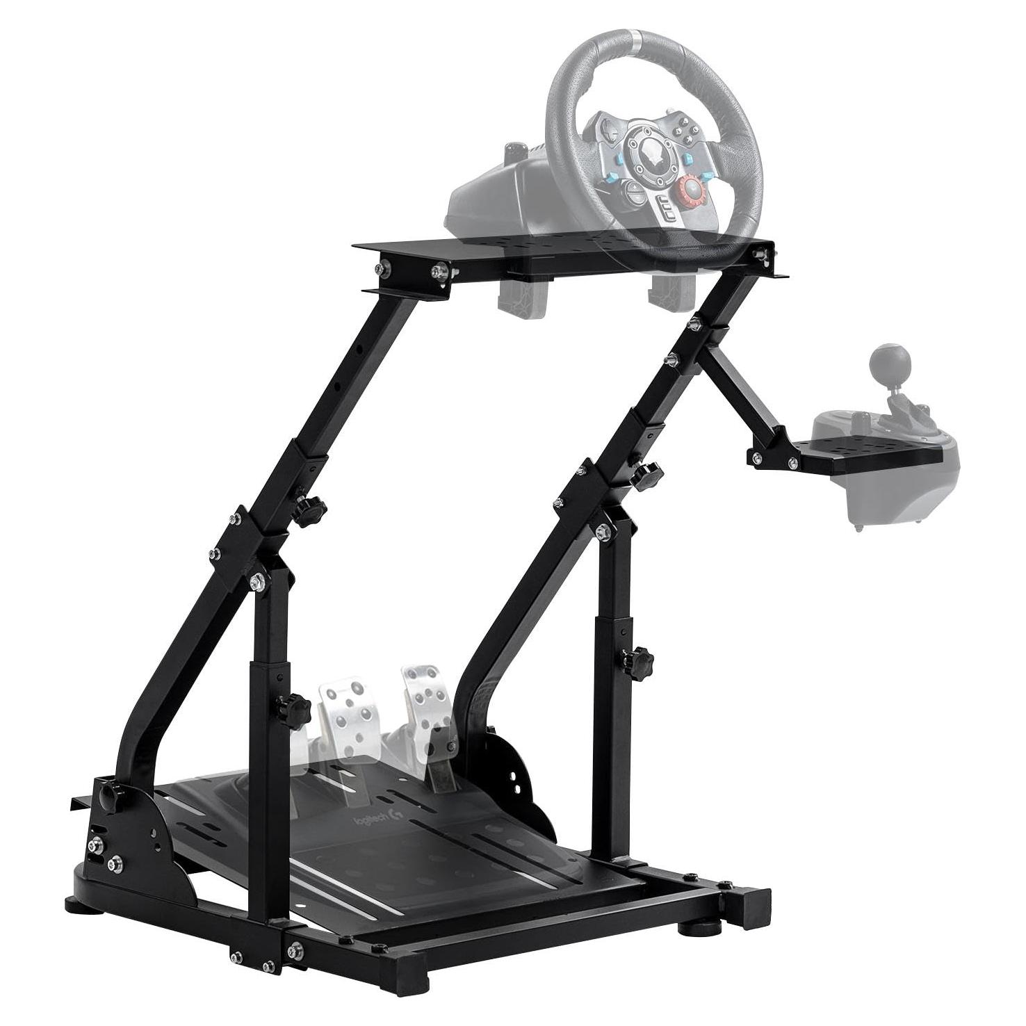 Soporte de Volante de Carreras Supllueer con Doble Brazo Ajustable