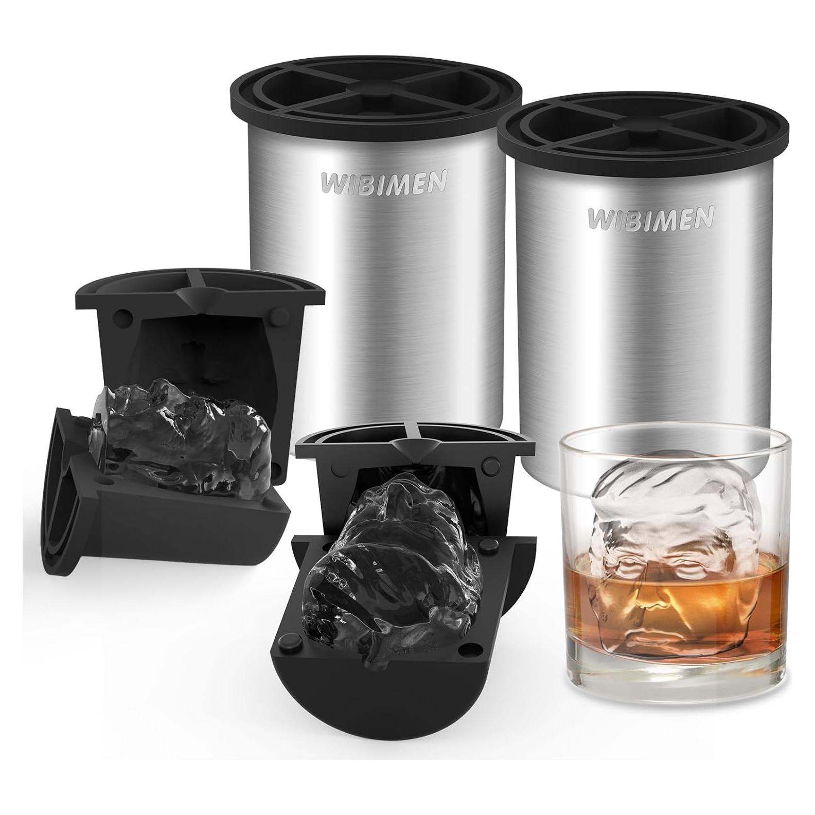 Fabricante de Hielo Claro WIBIMEN 2.5" Acero Inoxidable 2 Piezas