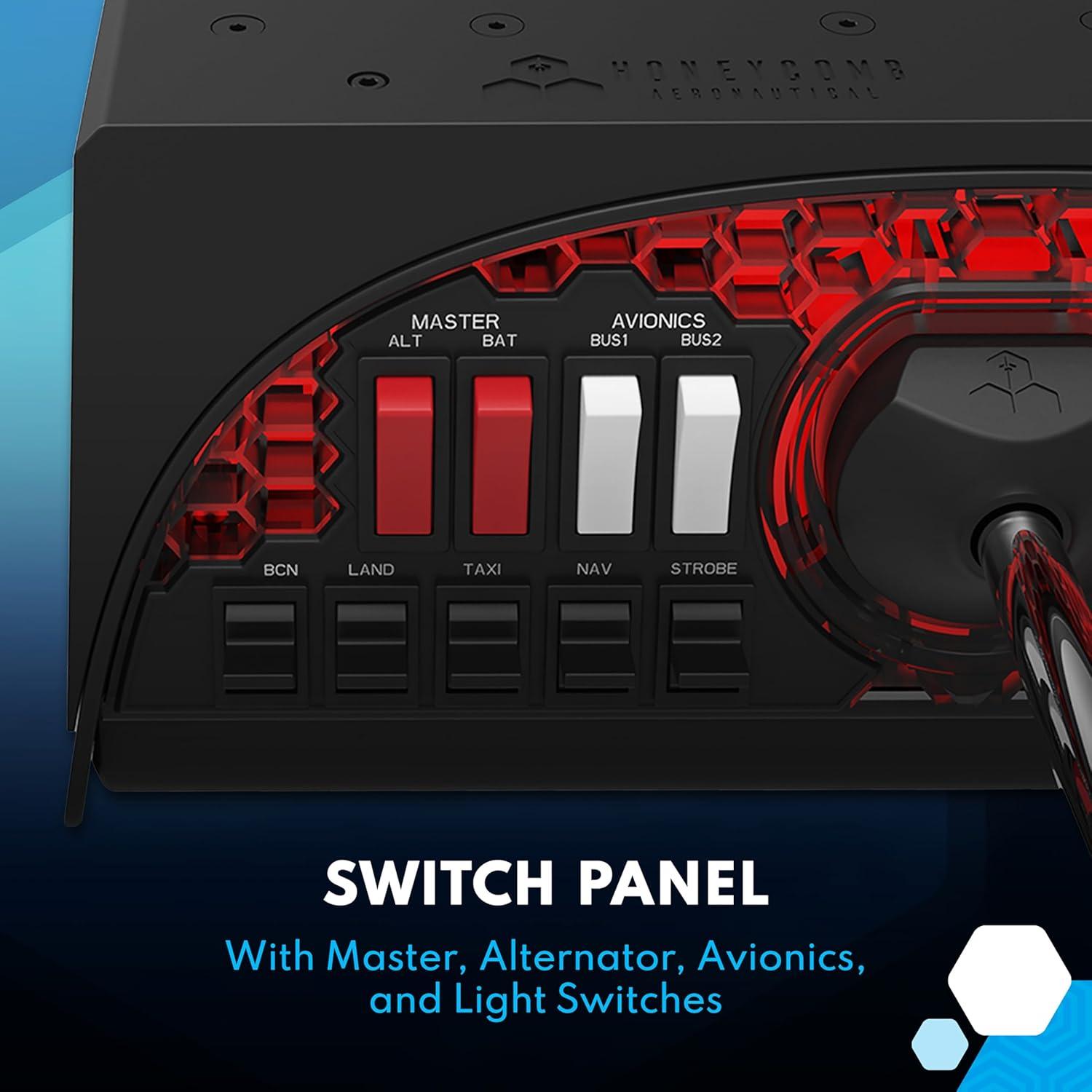 Yugo de Simulador de Vuelo Honeycomb Alpha con Panel