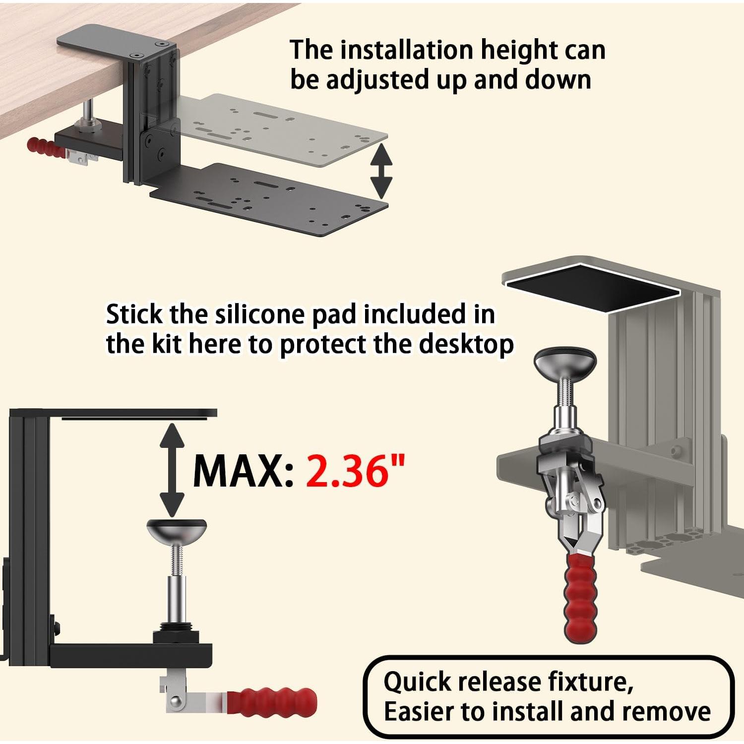 Soporte de Escritorio Metal BUJ para Joysticks de Vuelo