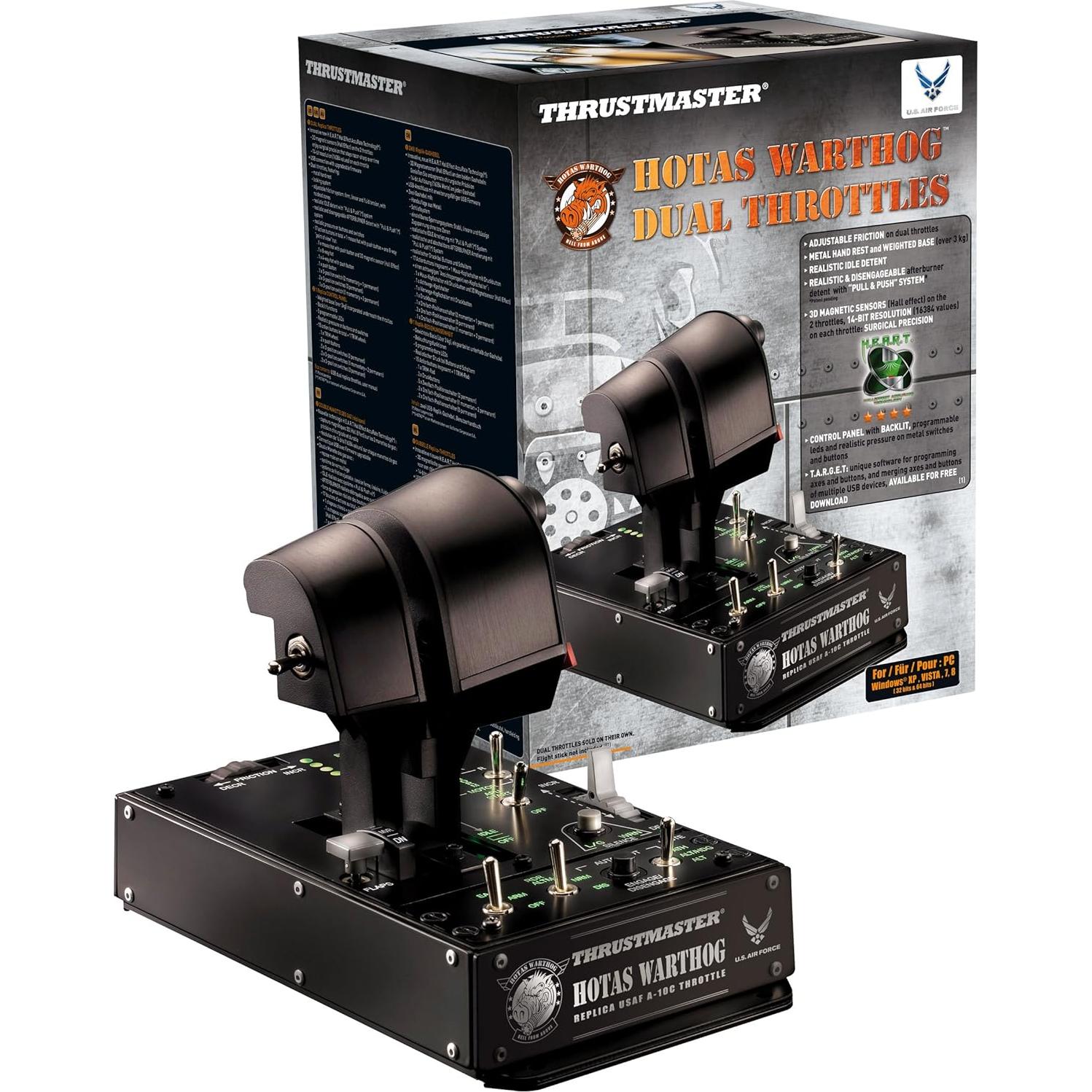 Simulador de Vuelo Thrustmaster HOTAS Warthog - Joystick y Aceleradores