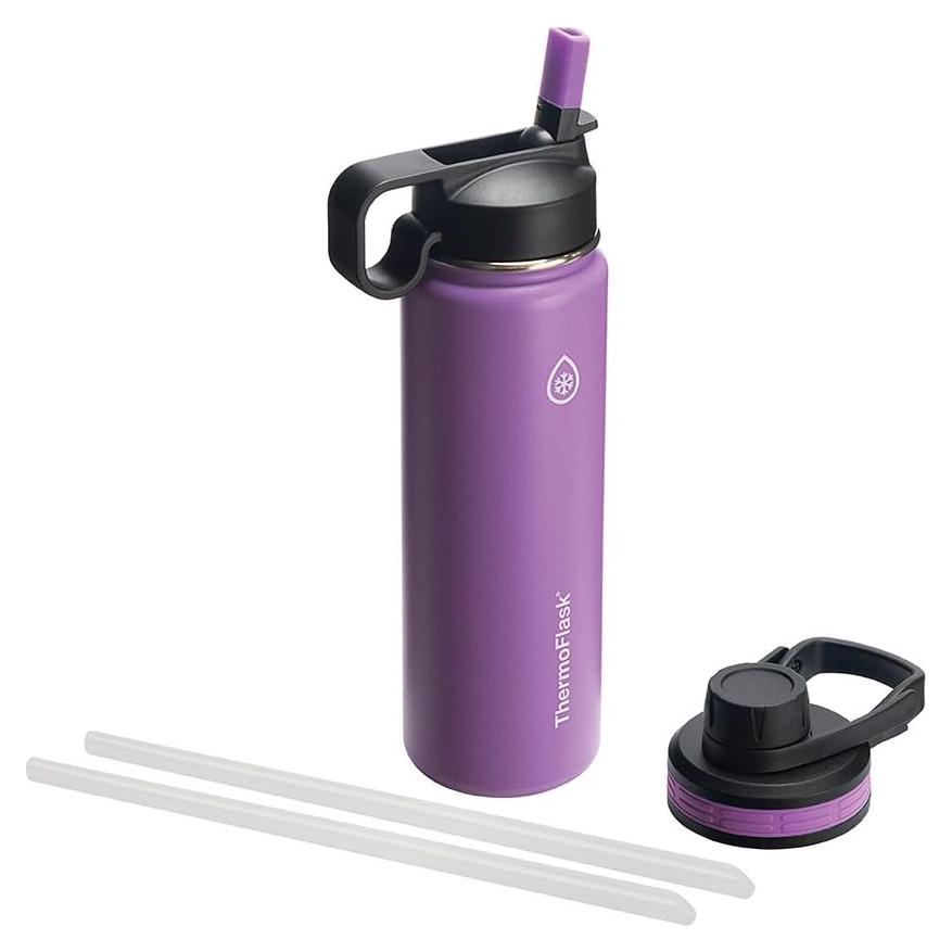Botella ThermoFlask 710 ml con tapa de chug y popote