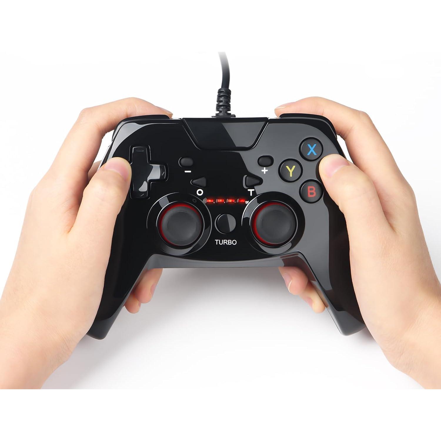 Controlador USB UKELALA Gamepad para PC y Android Negro