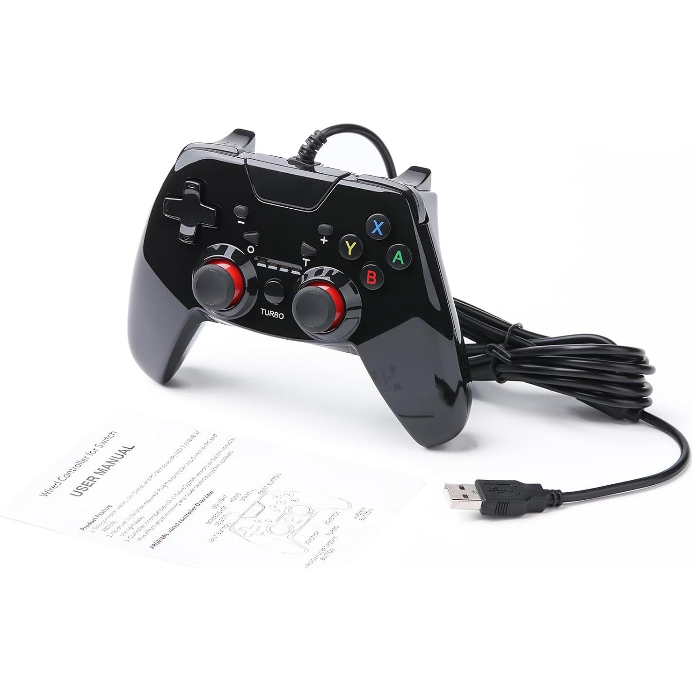 Controlador USB UKELALA Gamepad para PC y Android Negro
