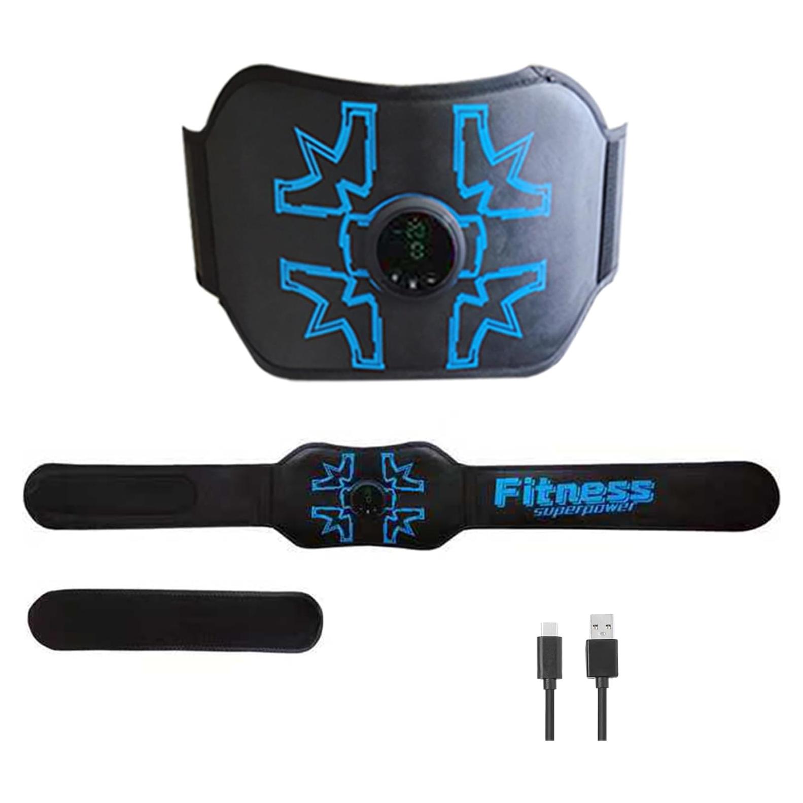 Estimulador Abdominal EMS MHD TENS - 12 Modos, Portátil y Recargable