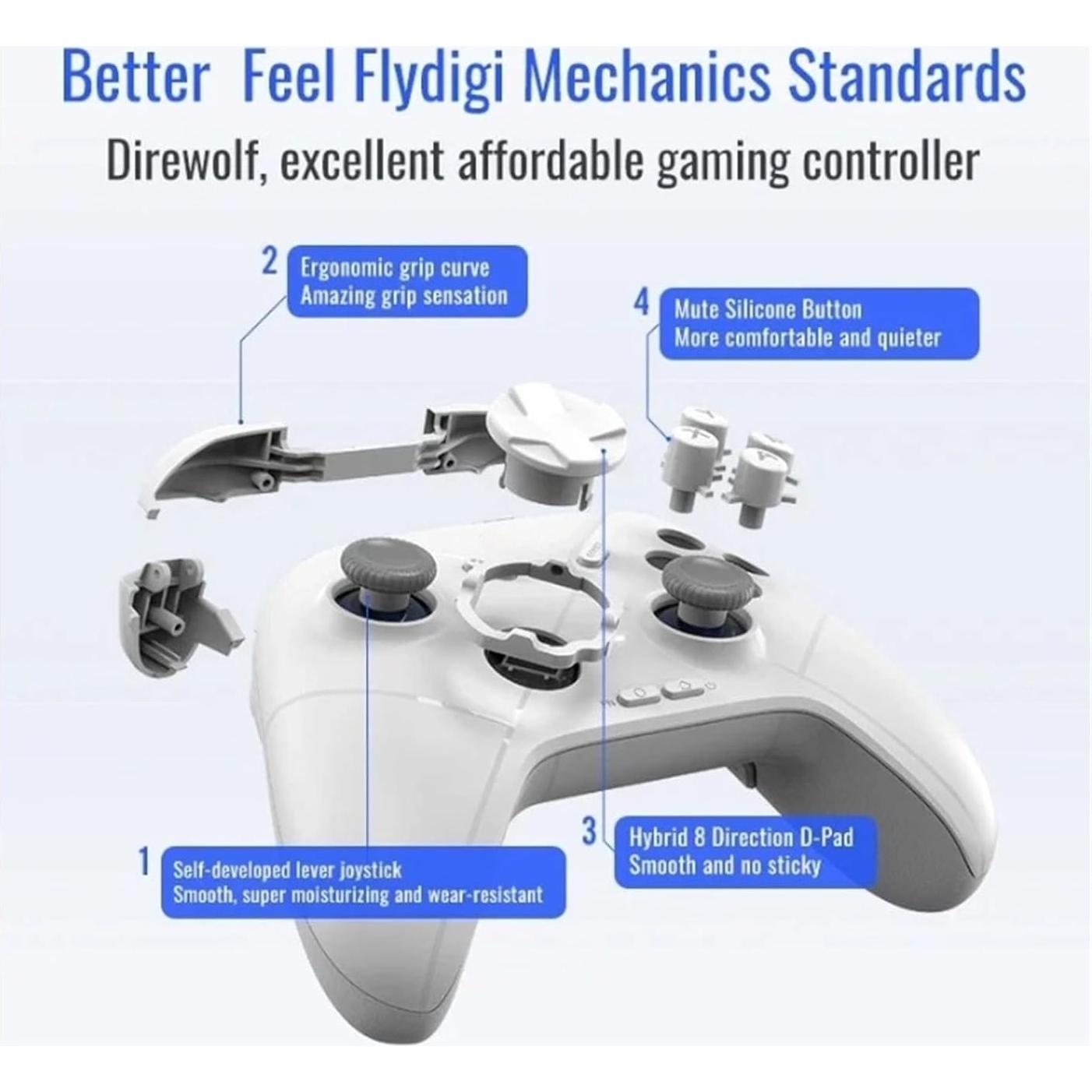OIZAFSFGE Update Gamepad Wireless Bluetooth Gaming Controller Support NS PC TV IOS Android Lever Joystick Game Handle(Add stick bag)