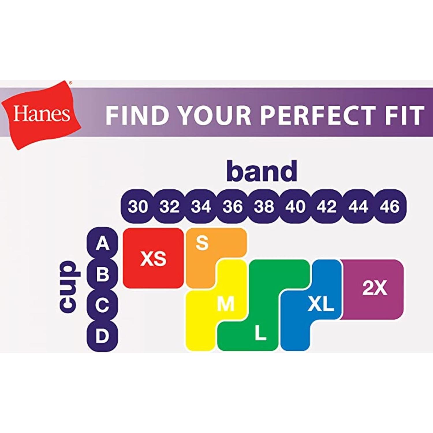 Bralette deportivo Hanes para mujer paquete de 3 gris y blanco