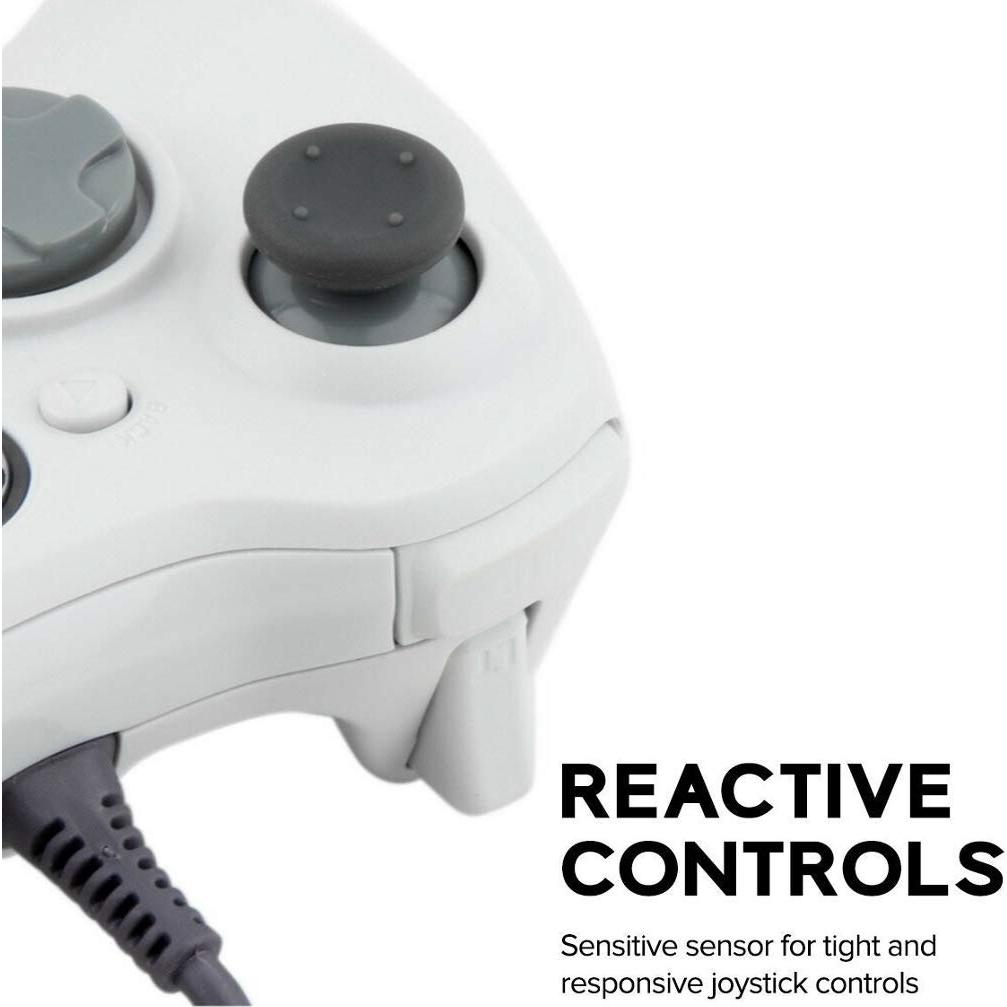 Controlador con cable Wiresmith Xbox 360 - 1,52 m - Blanco